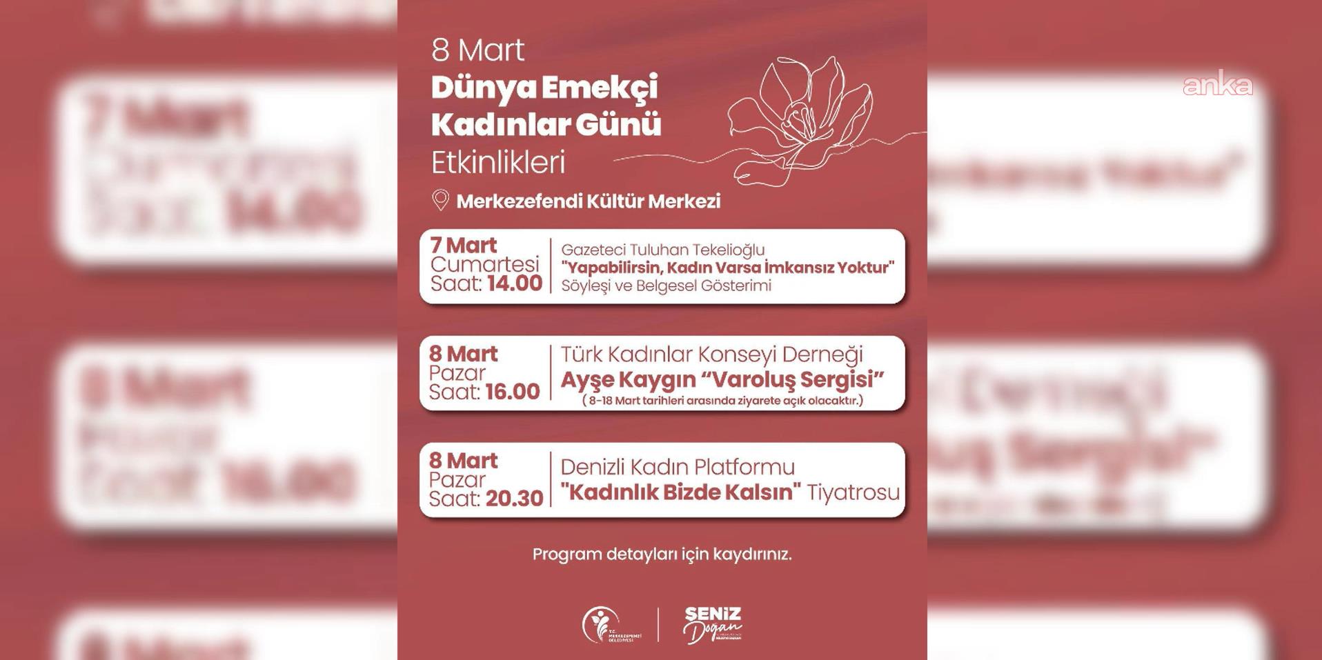 Merkezefendi Belediyesi'nden 8 Mart Dünya Emekçi Kadınlar Günü'ne özel etkinlikler