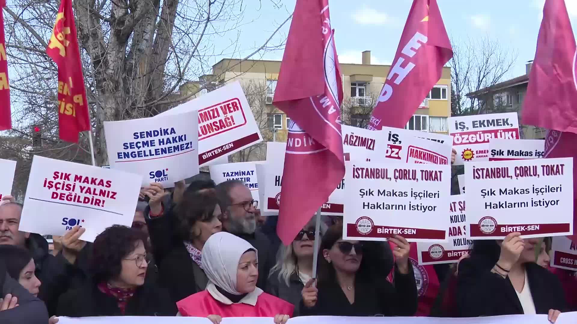 Şık Makas Tekstil işçilerinin eylemi sürüyor… Birtek-Sen Genel Başkanı Türkmen: "Biz örgütlenmedikçe bu sömürü çarkı böyle devam edecek"