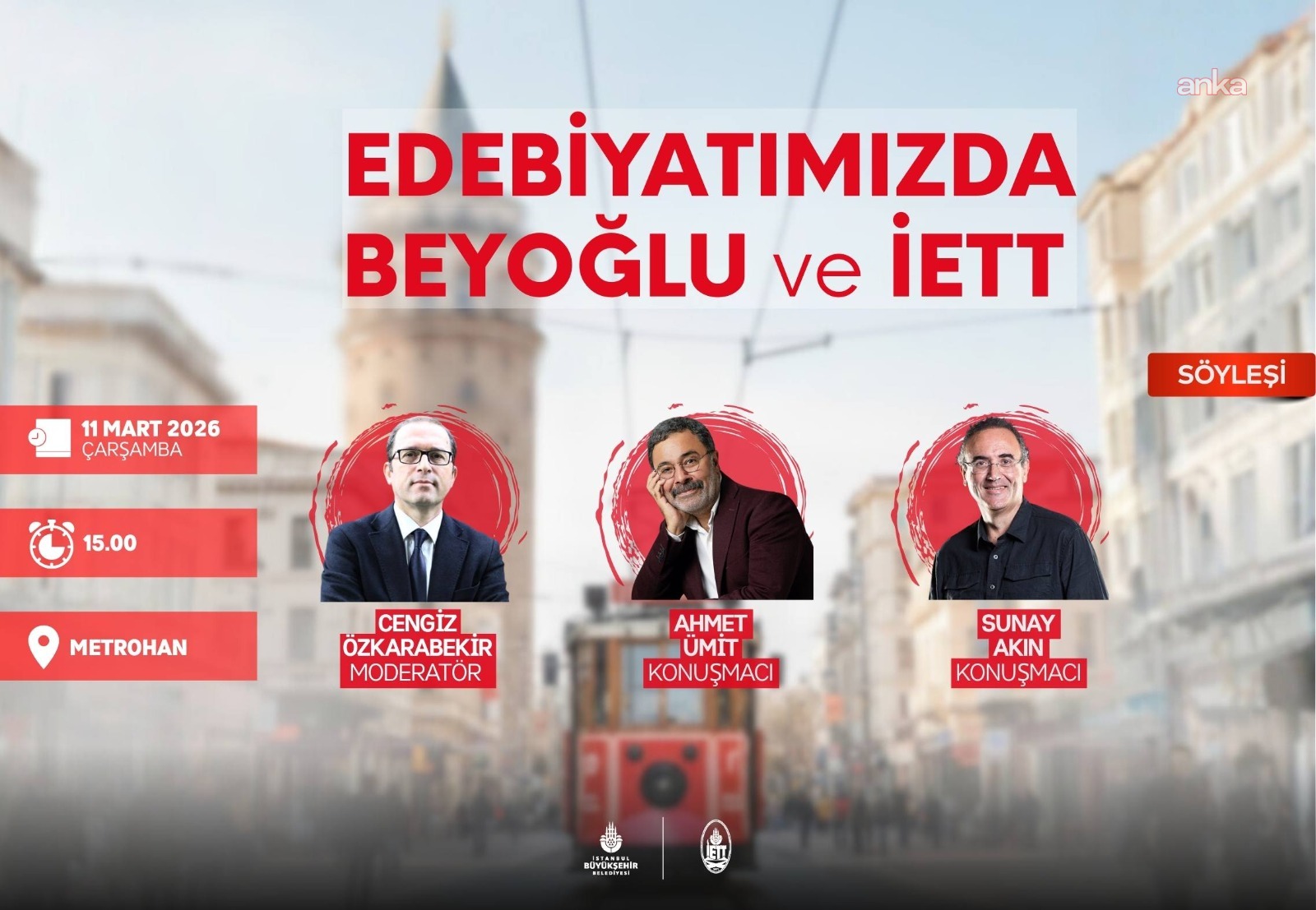 Ahmet Ümit ve Sunay Akın, İETT’nin kültür söyleşisinde buluşacak