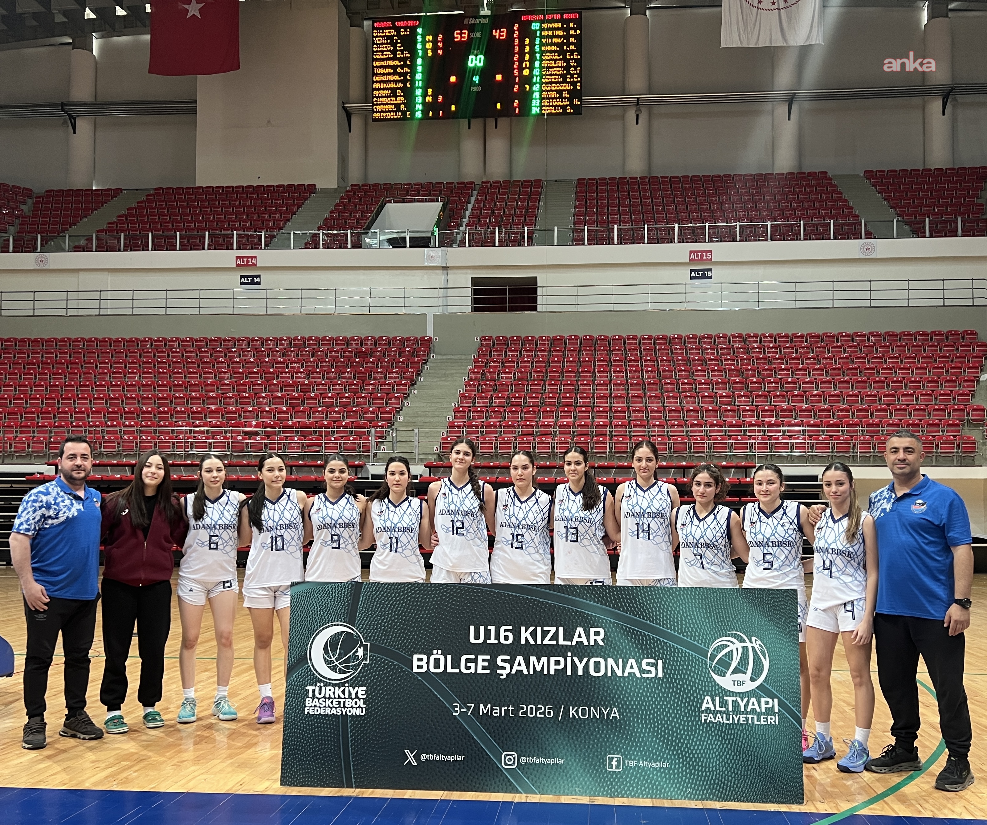 Adana Büyükşehir Belediyesi Spor Kulübü U 16 Kızlar Basketbol Takımı, Anadolu Şampiyonası’na katılacak