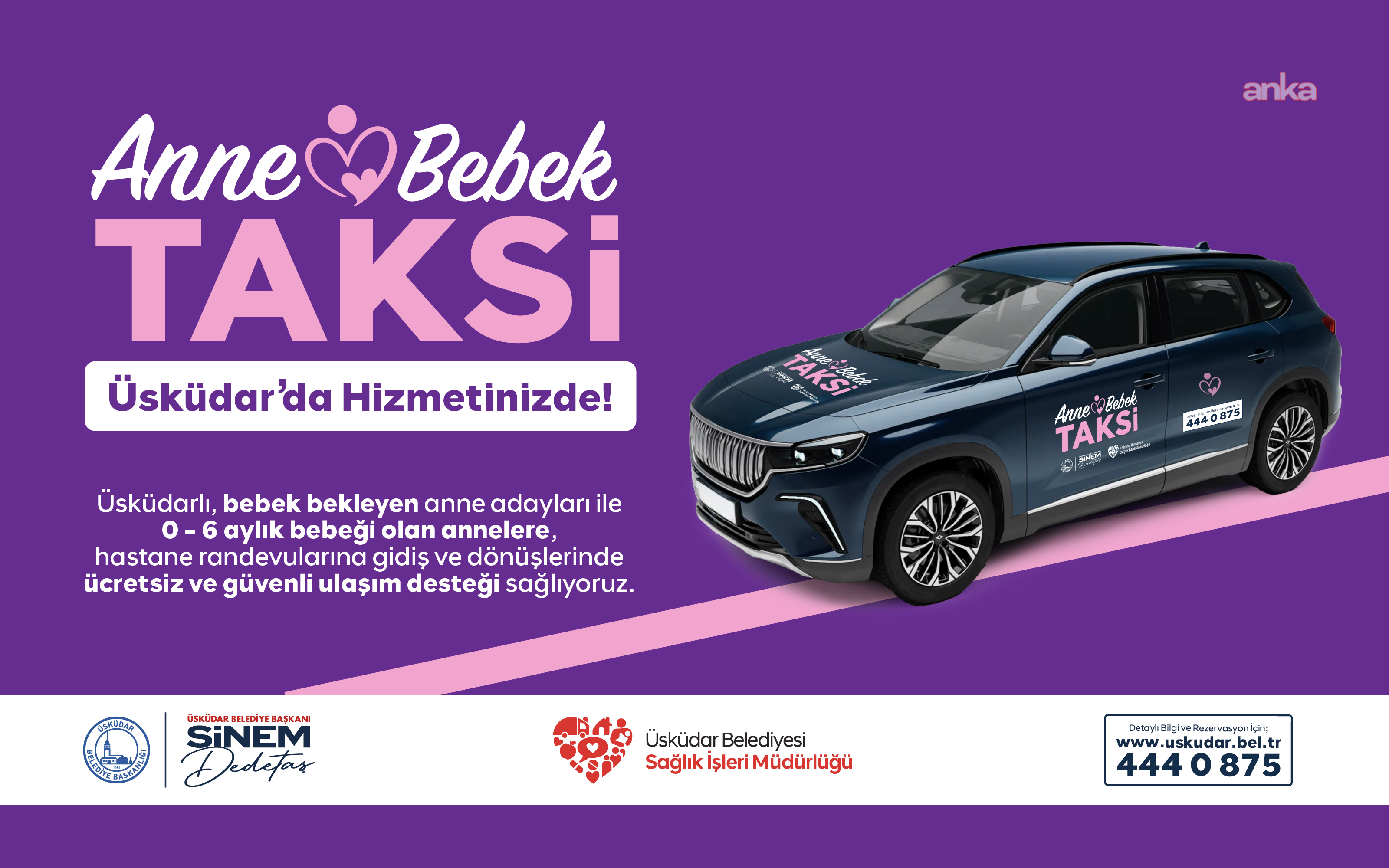 Üsküdar Belediyesi'nden "Anne-Bebek Taksi" hizmeti