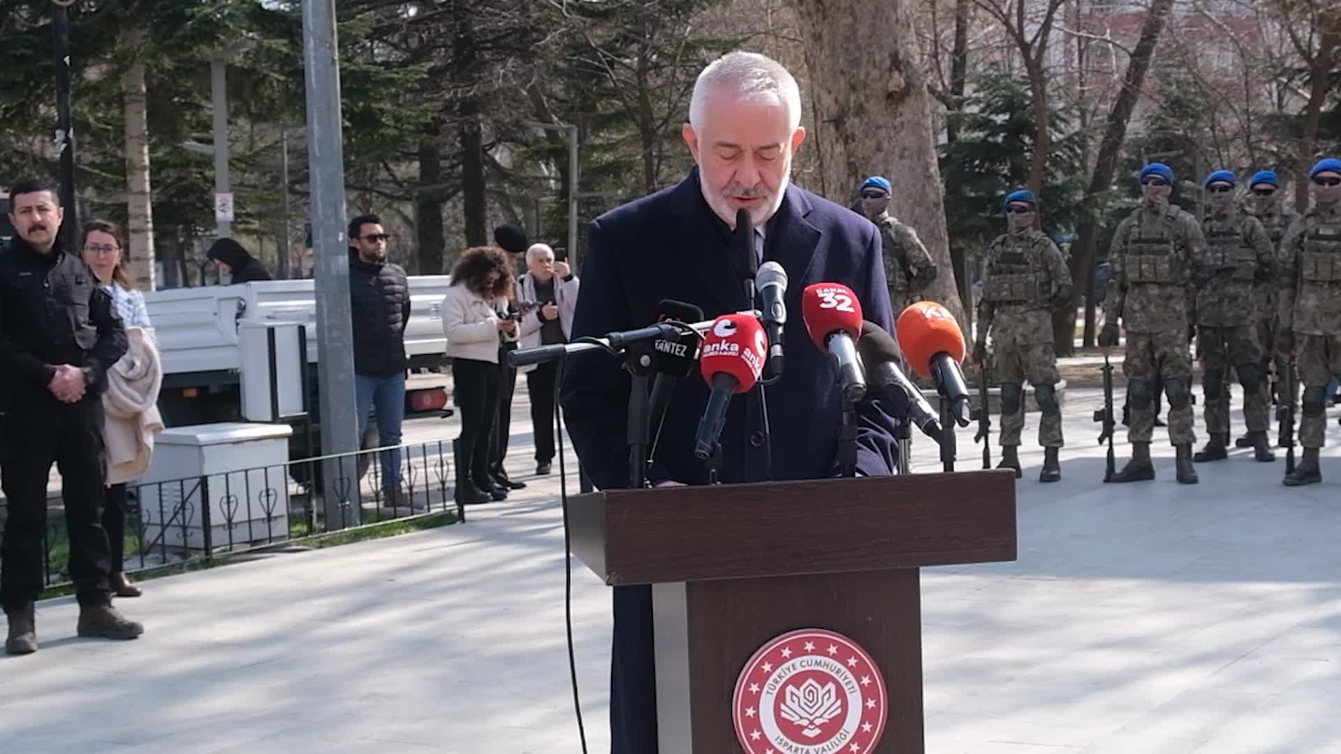 Isparta’da Atatürk’ün kente gelişinin 96. yılı törenlerle kutlandı