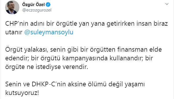 ÖZEL İLE SOYLU ARASINDA ÖRGÜT TARTIŞMASI
