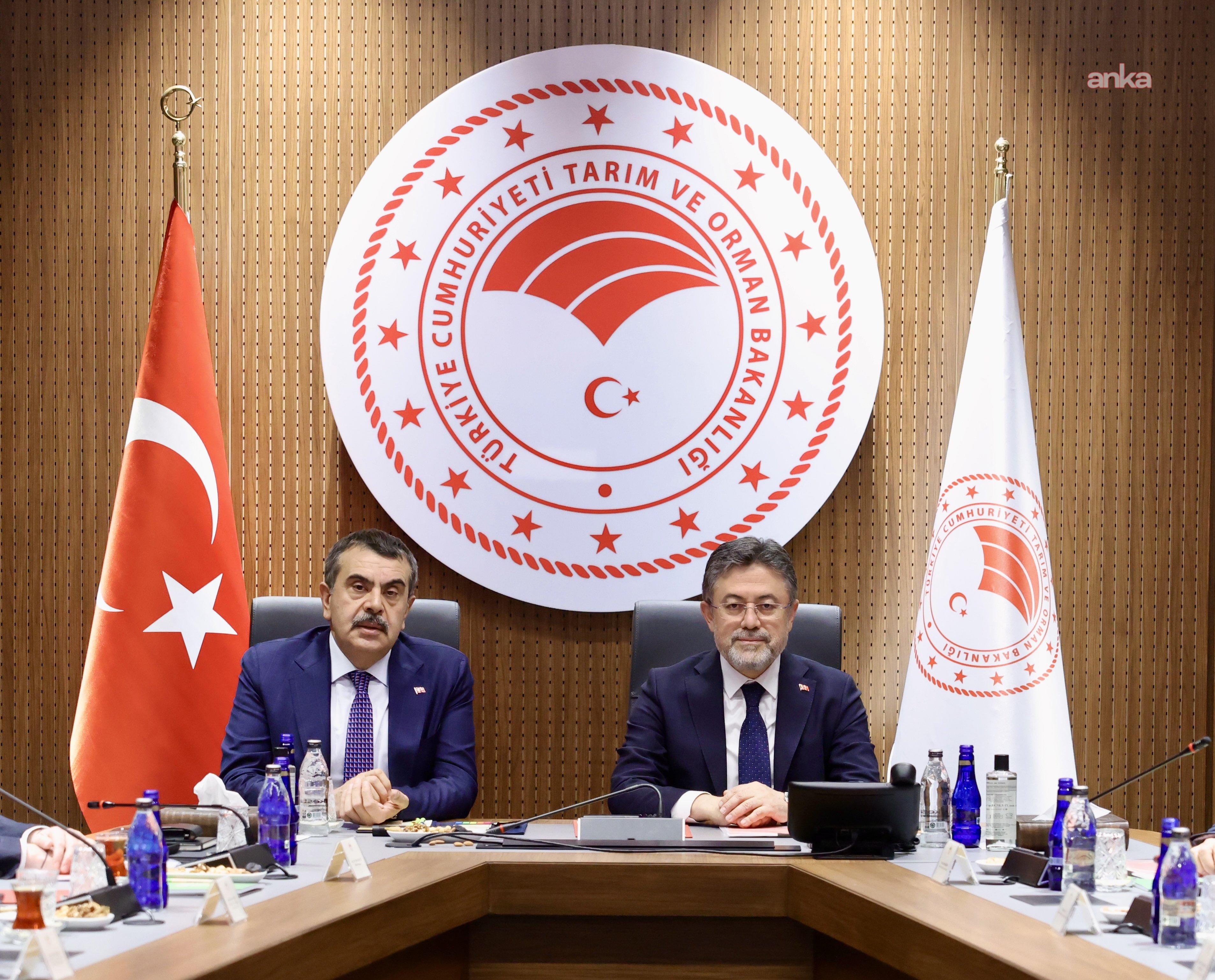 Bakan Yumaklı ve Bakan Tekin, tarım eğitimin lise düzeyinde daha güçlü hale getirilmesini görüştü