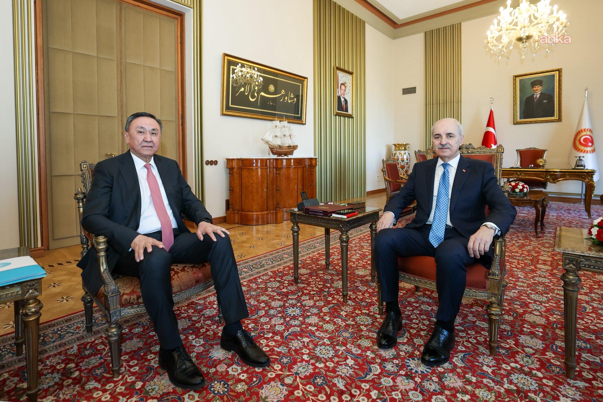 TBMM Başkanı Kurtulmuş, Türk Devletleri Teşkilatı Genel Sekreteri Omuraliev'i kabul etti