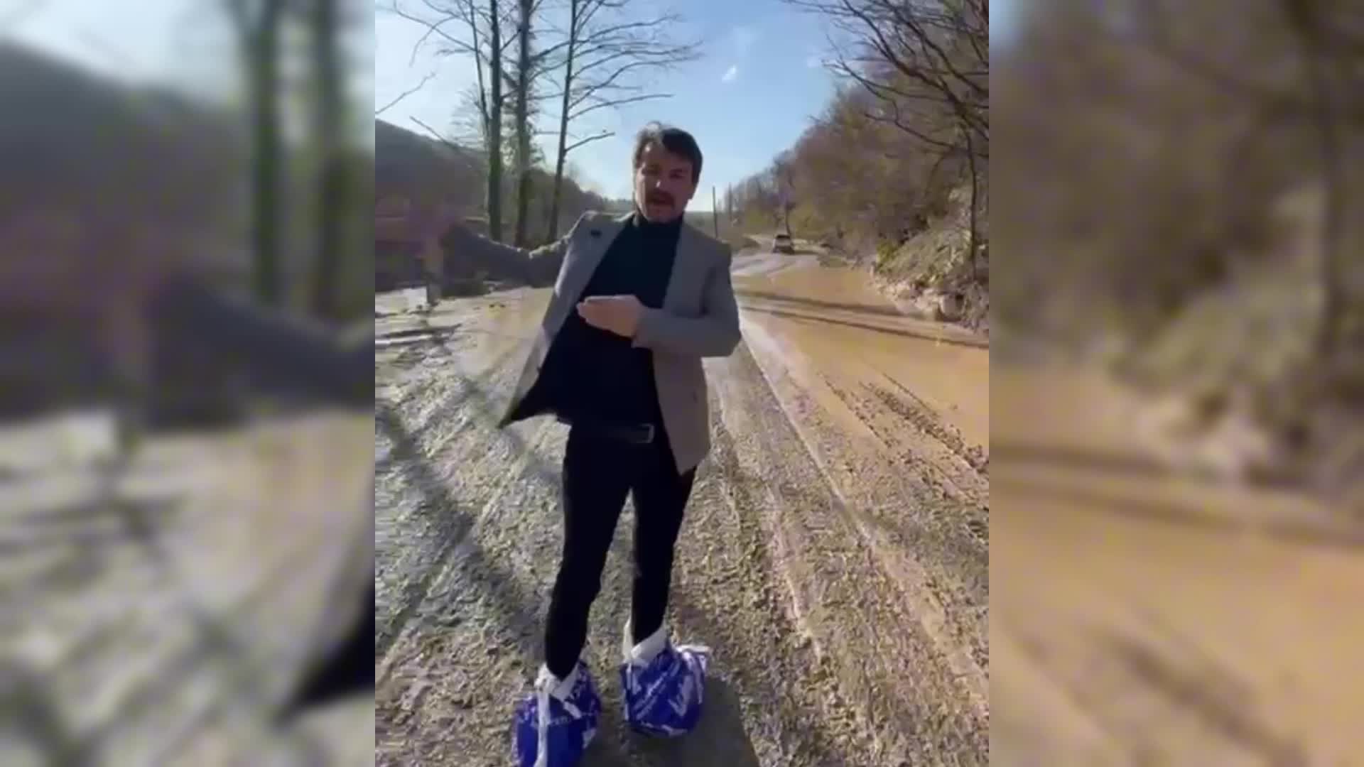 CHP'li Ertuğrul'dan "çamurlu yol" tepkisi: Alaplı-Gümeli yolunda ağır tonajlı araçlar nedeniyle ciddi bozulmalar var