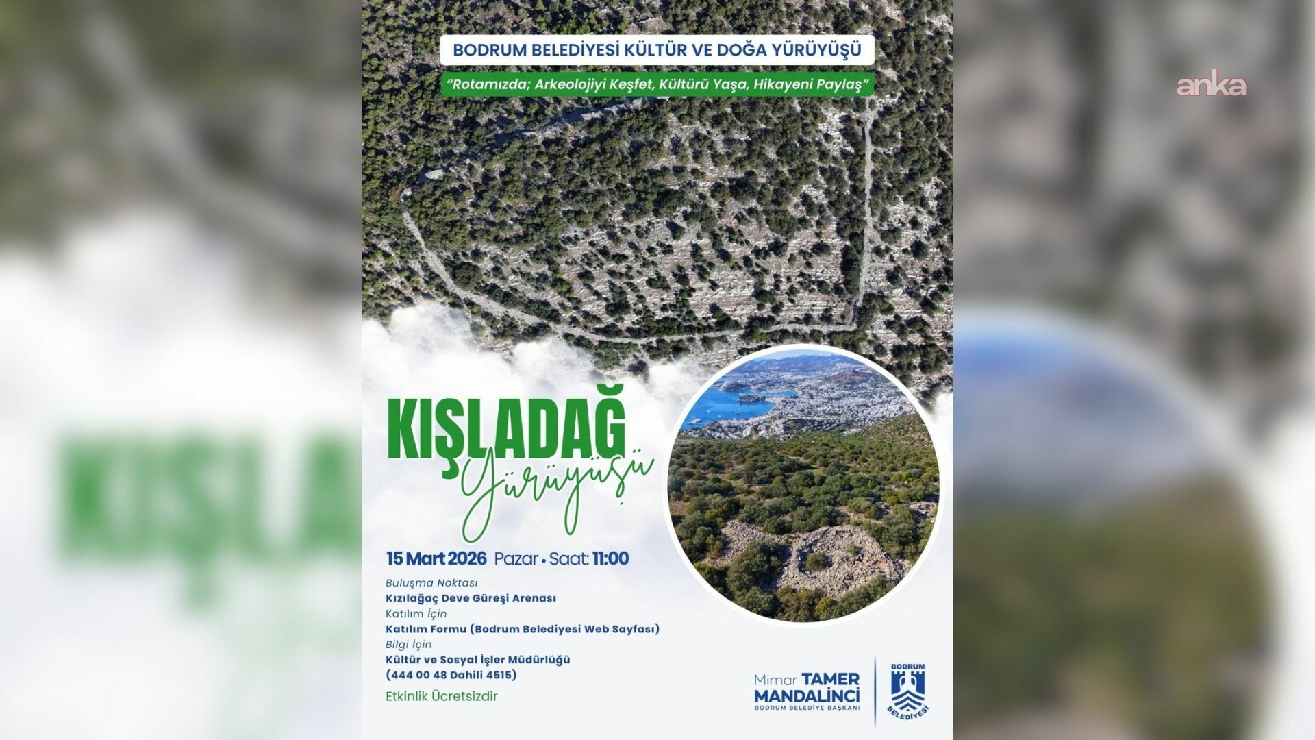 Bodrum’da tarih ve doğa Kışladağ rotasında buluşuyor