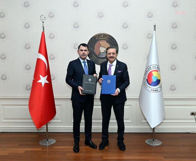TOBB Başkanı Hisarcıklıoğlu ve Bakan Kurum, "Yapı Araştırmaları Merkezi’nin kuruluş protokolünü imzaladı