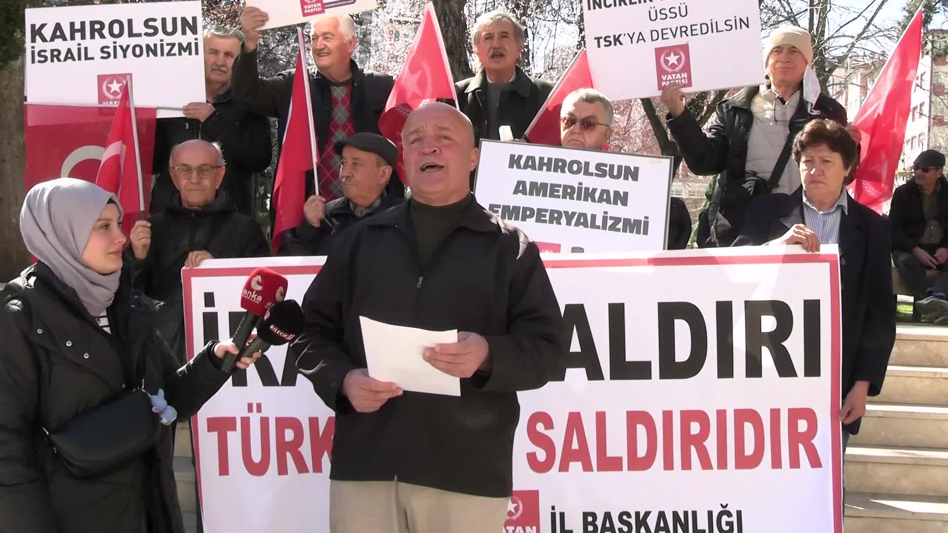 Vatan Partililerden Bilecik’te basın açıklaması: "Gün İran ile dayanışma günüdür"