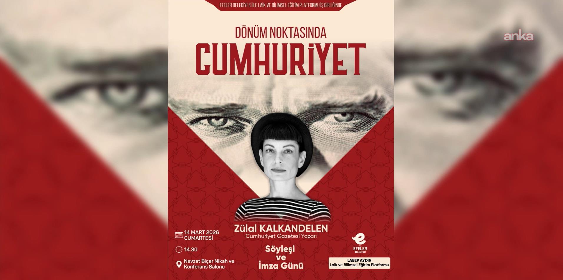 Efeler'de "Dönüm Noktasında Cumhuriyet" söyleşisi