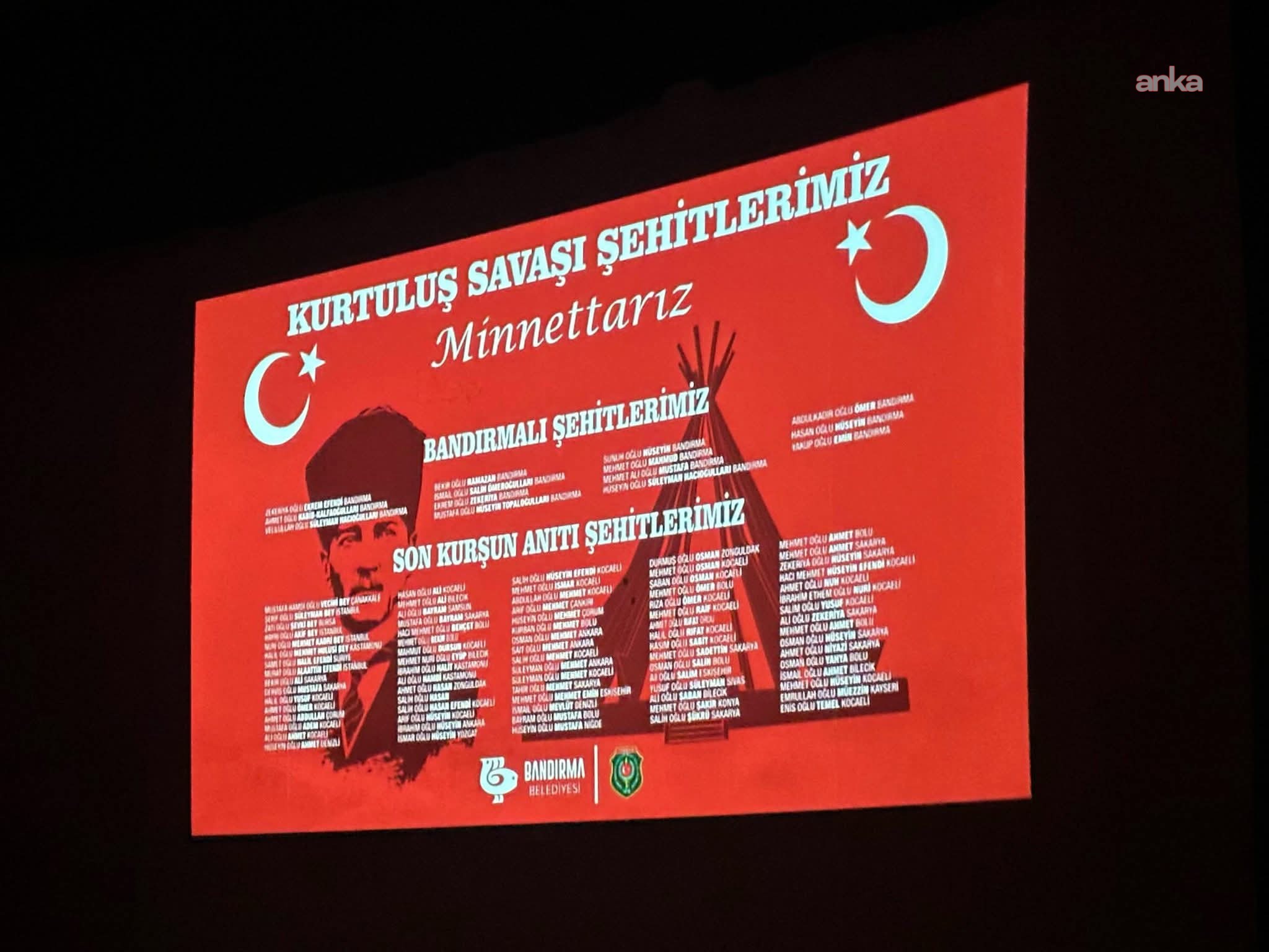 Bandırma'da şehit ve gazilere vefa gecesi: "Şahit Olanlar" belgeseli gösterildi