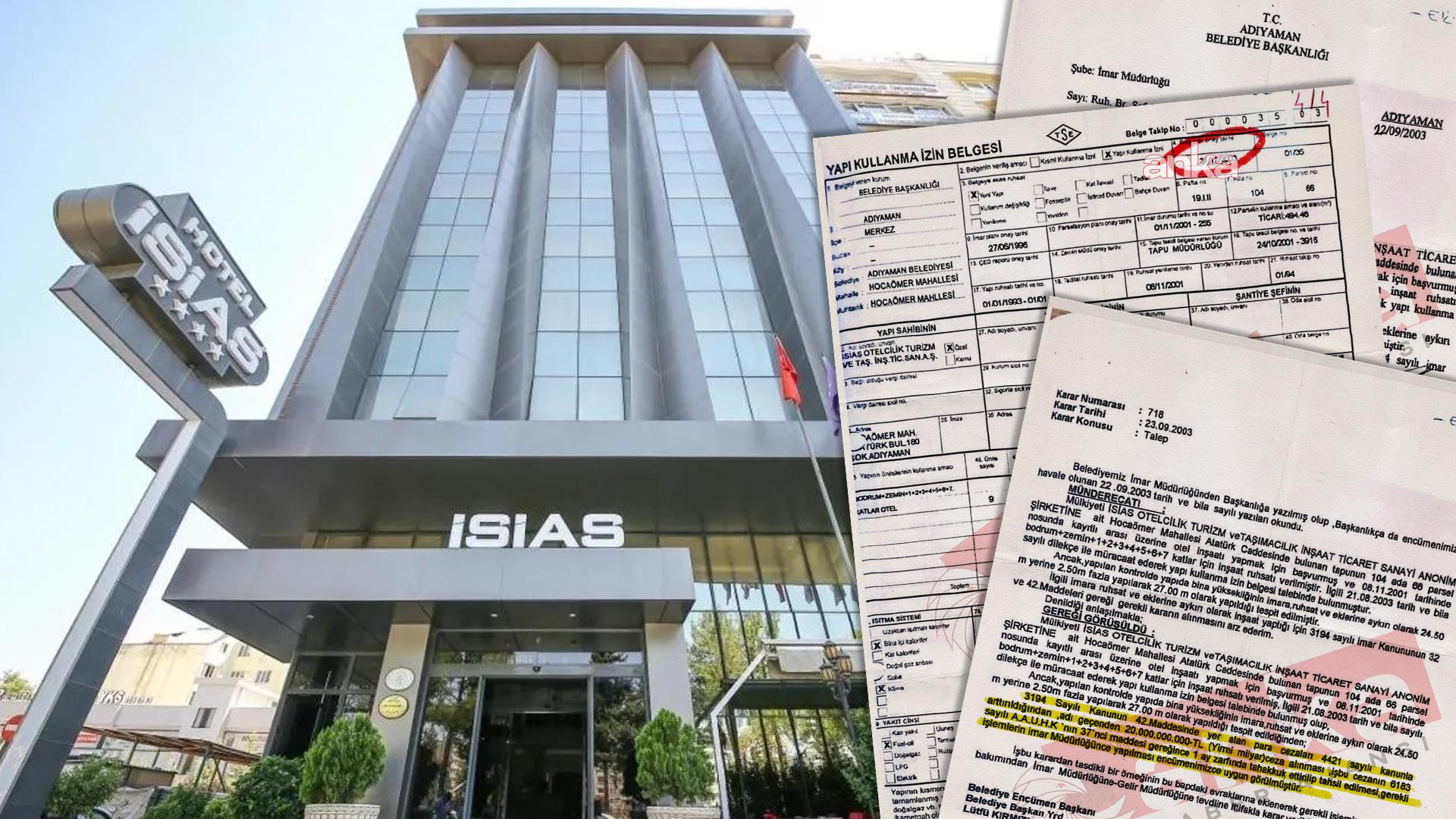 Adıyaman Cumhuriyet Başsavcılığı, İsias Otel'de 2003 yılındaki kaçak kata ilişkin dönemin Belediye Başkanı ve encümen üyeleri için soruşturma izni istedi