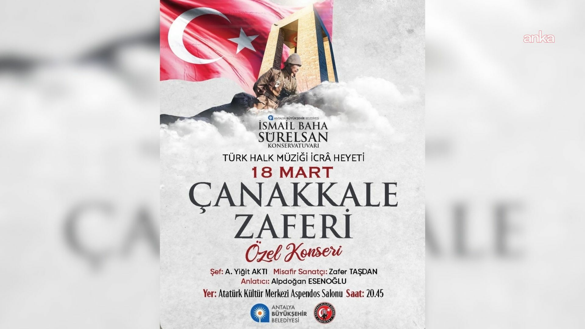 18 Mart Çanakkale Zaferi, Antalya’da özel bir konserle kutlanacak