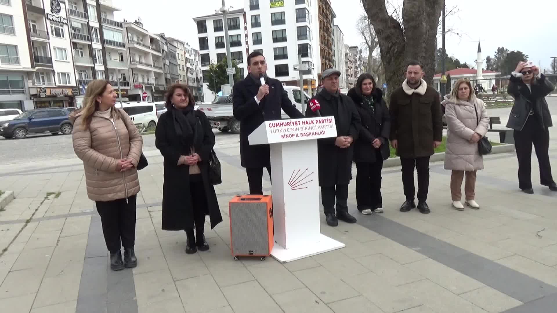 CHP Sinop İl Başkanlığı'ndan "İmamoğlu'na özgürlük" açıklaması: "Milletin uyarılarını dinleyen değil onları susturmaya çalışan bir yapıyla karşı karşıyayız"