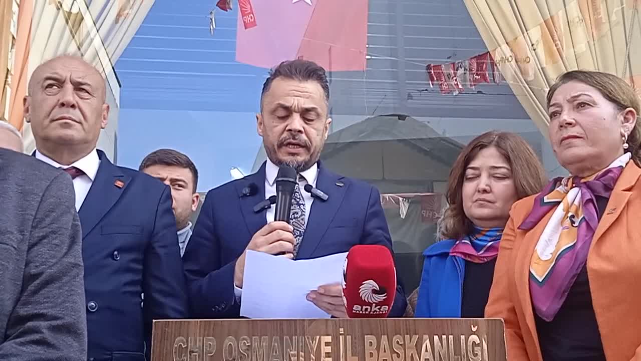 CHP Osmaniye İl Örgütü, Ekrem İmamoğlu'nun tutuklanmasını birinci yılında protesto etti