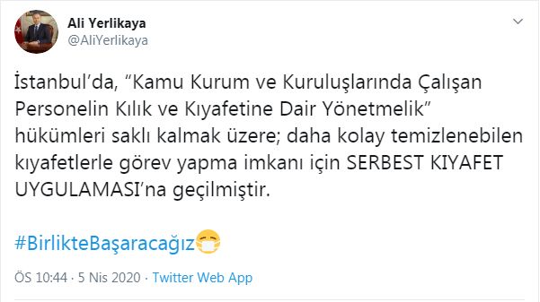 İSTANBUL’DA SERBEST KIYAFET UYGULAMASI BAŞLADI