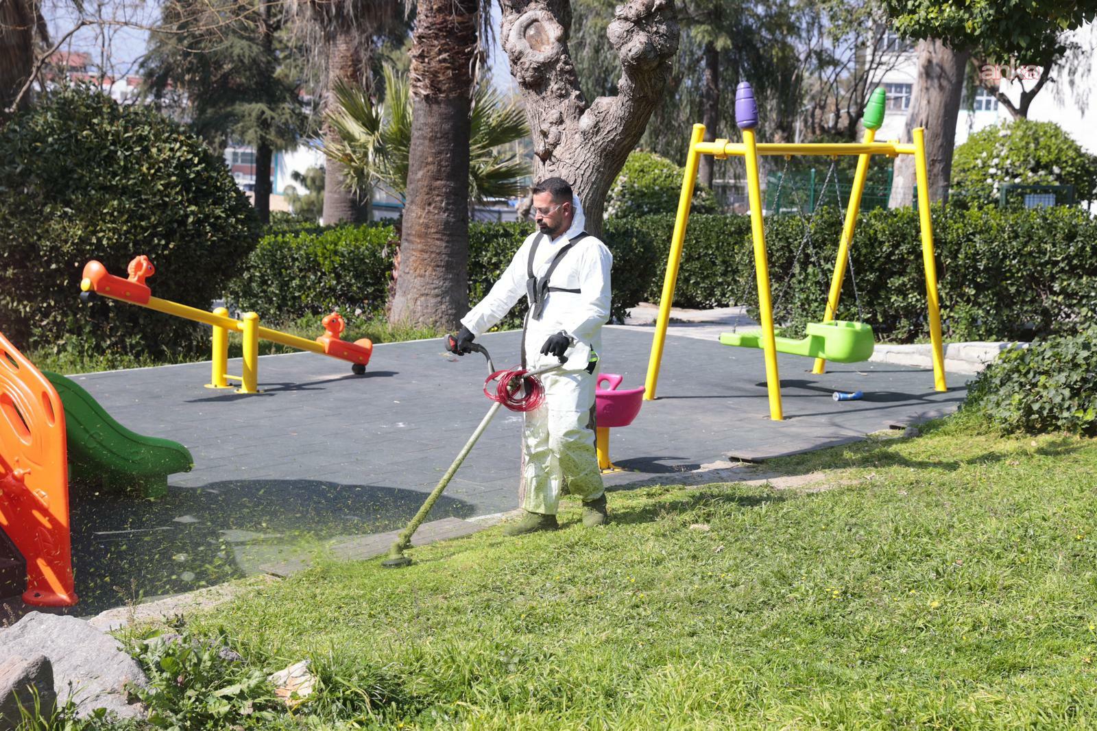 Konak’ta parklar bayrama hazırlandı