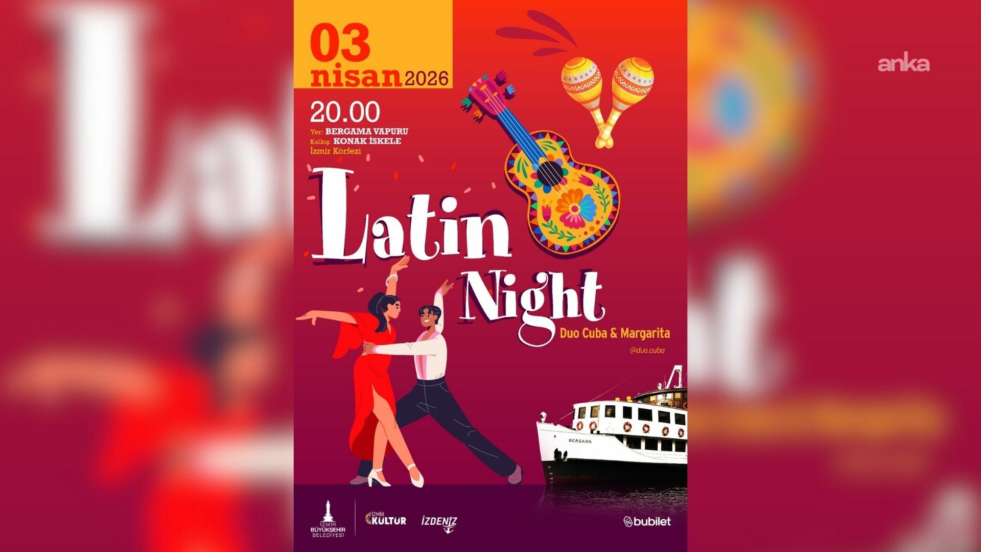 İzmir Kültür AŞ, "Latin Night" etkinliği düzenleyecek
