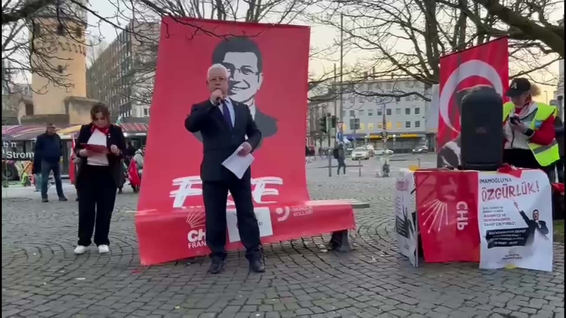 Frankfurt’ta İmamoğlu’na destek açıklaması