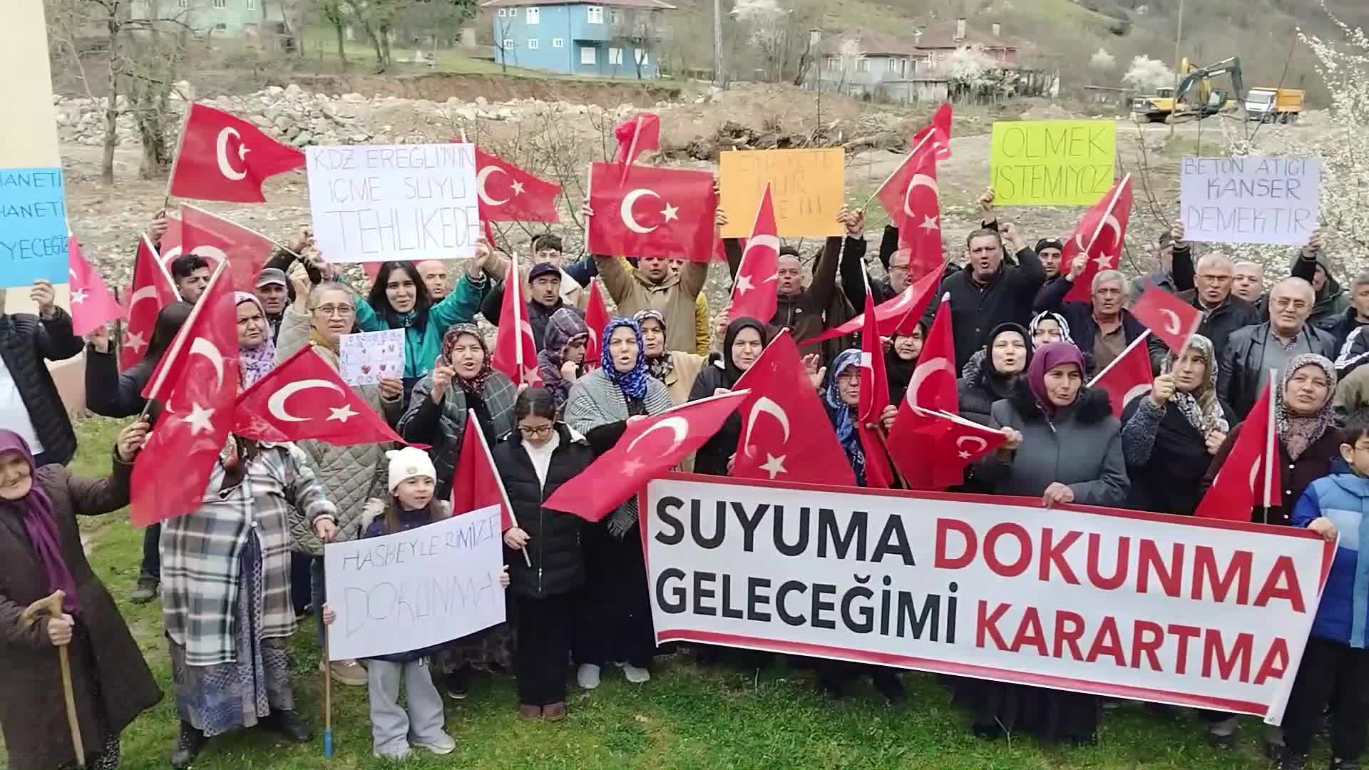 Zonguldak'ta beton santraline tepki: İçme suyumuz tehlikede