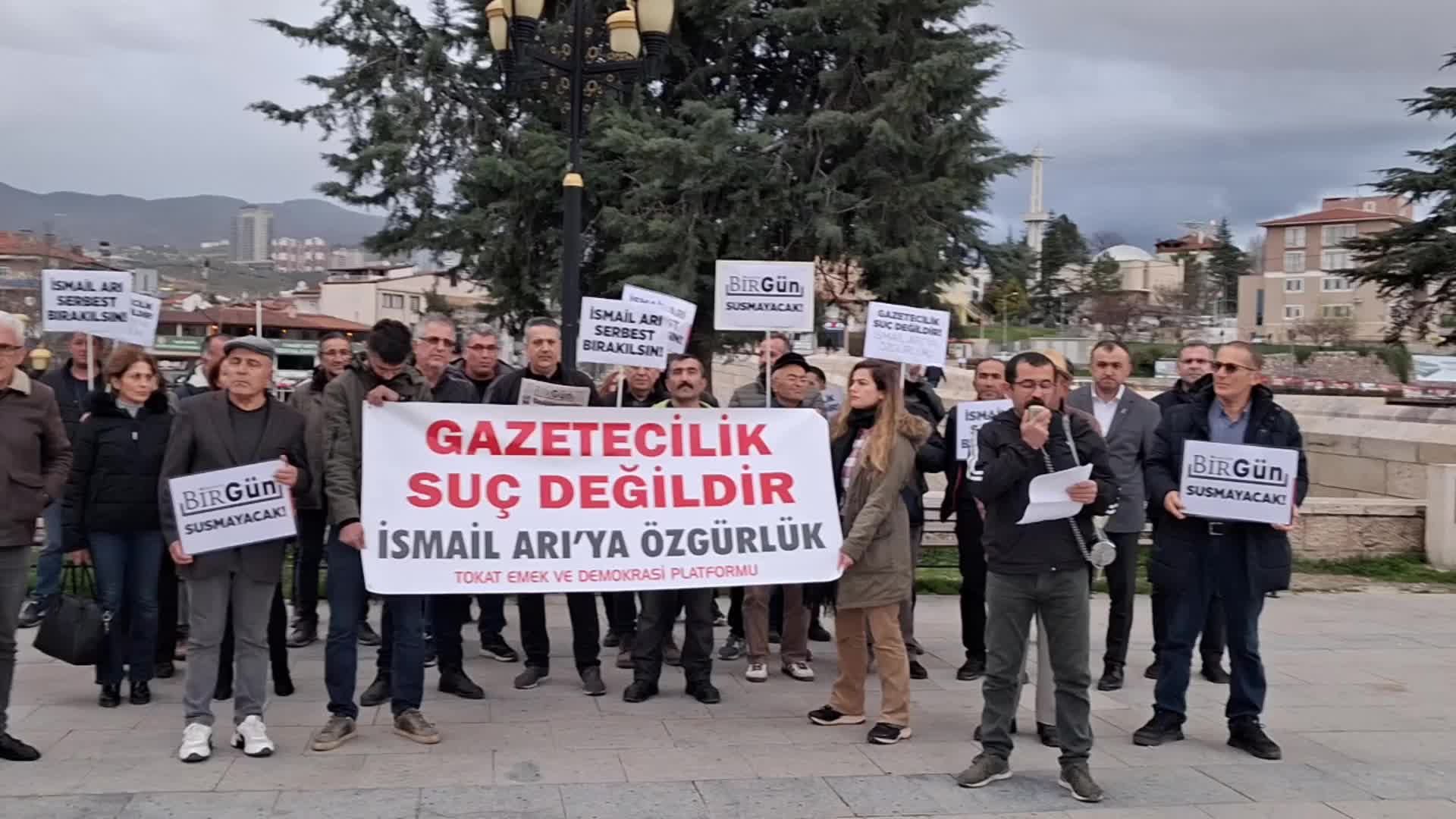 Tokat’ta İsmail Arı için özgürlük çağrısı: Gazetecilik suç değildir