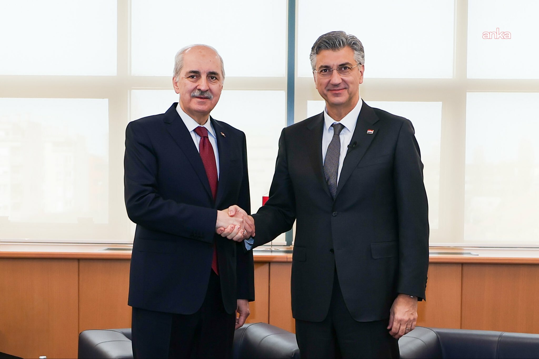 TBMM Başkanı Kurtulmuş, Hırvatistan Başbakanı Plenkovıc ile Zagreb'de görüştü