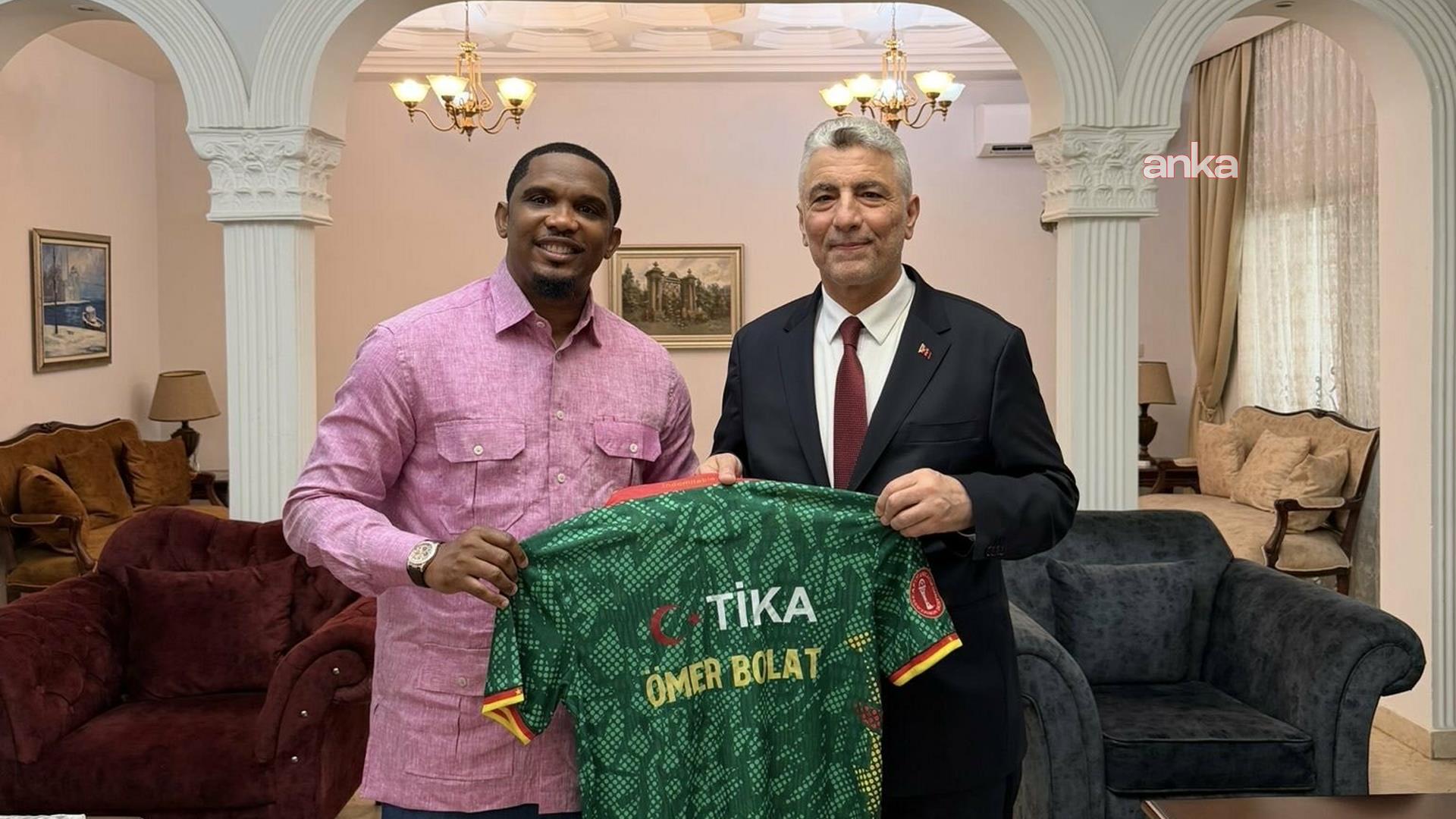 Ticaret Bakanı Bolat, Kamerun Futbol Federasyonu Başkanı Eto'o ile bir araya geldi