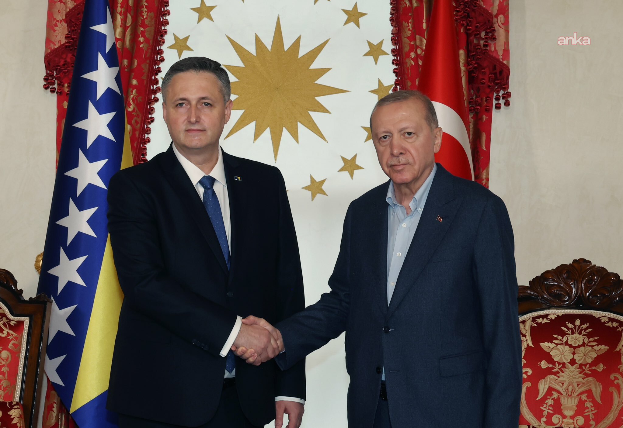 Cumhurbaşkanı Erdoğan, Bosna Hersek Devlet Başkanlığı Konseyi Başkanı Beçiroviç ile bir araya geldi