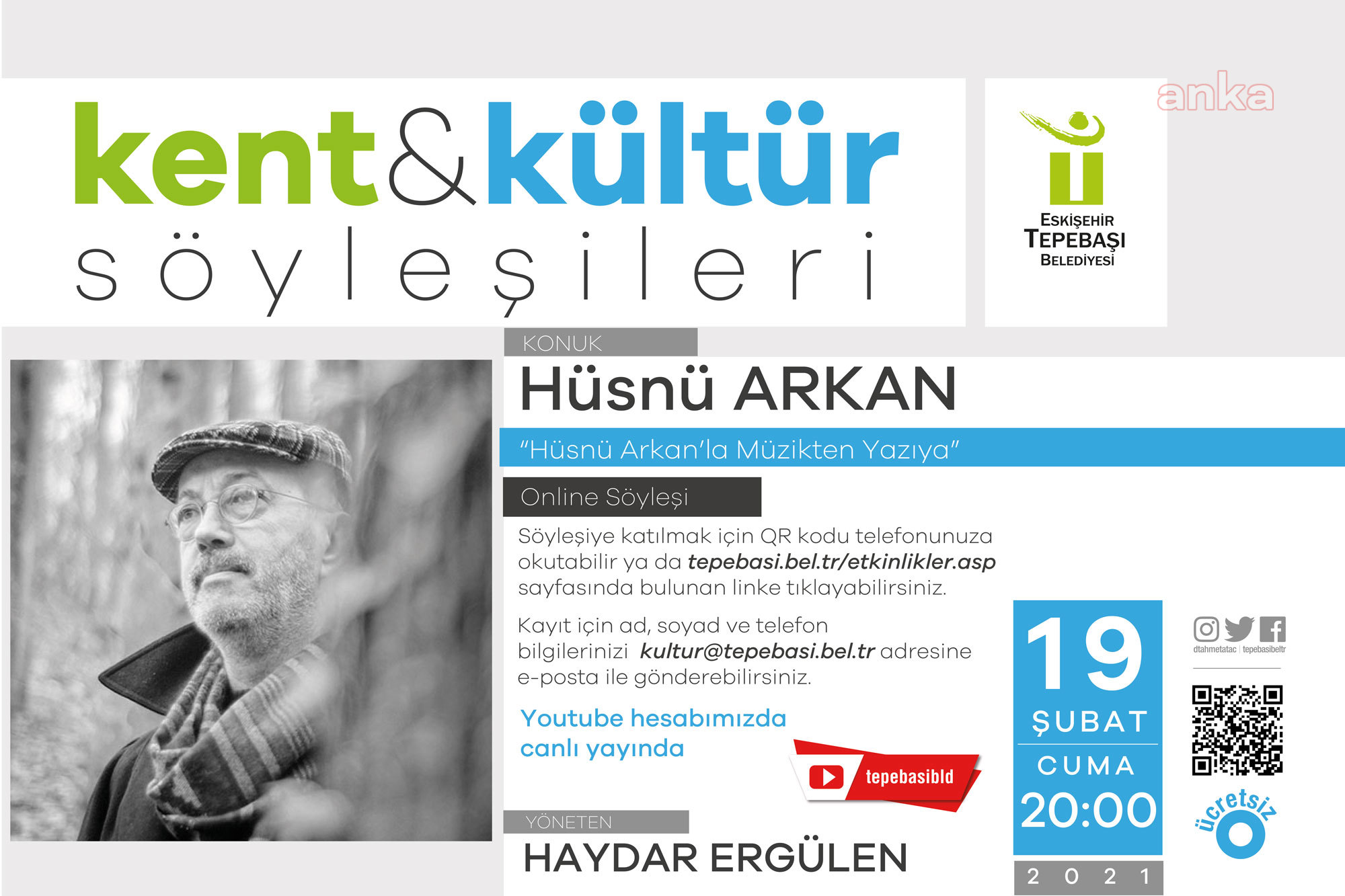 TEPEBAŞI'NDA HÜSNÜ ARKAN’LA MÜZİKTEN YAZIYA