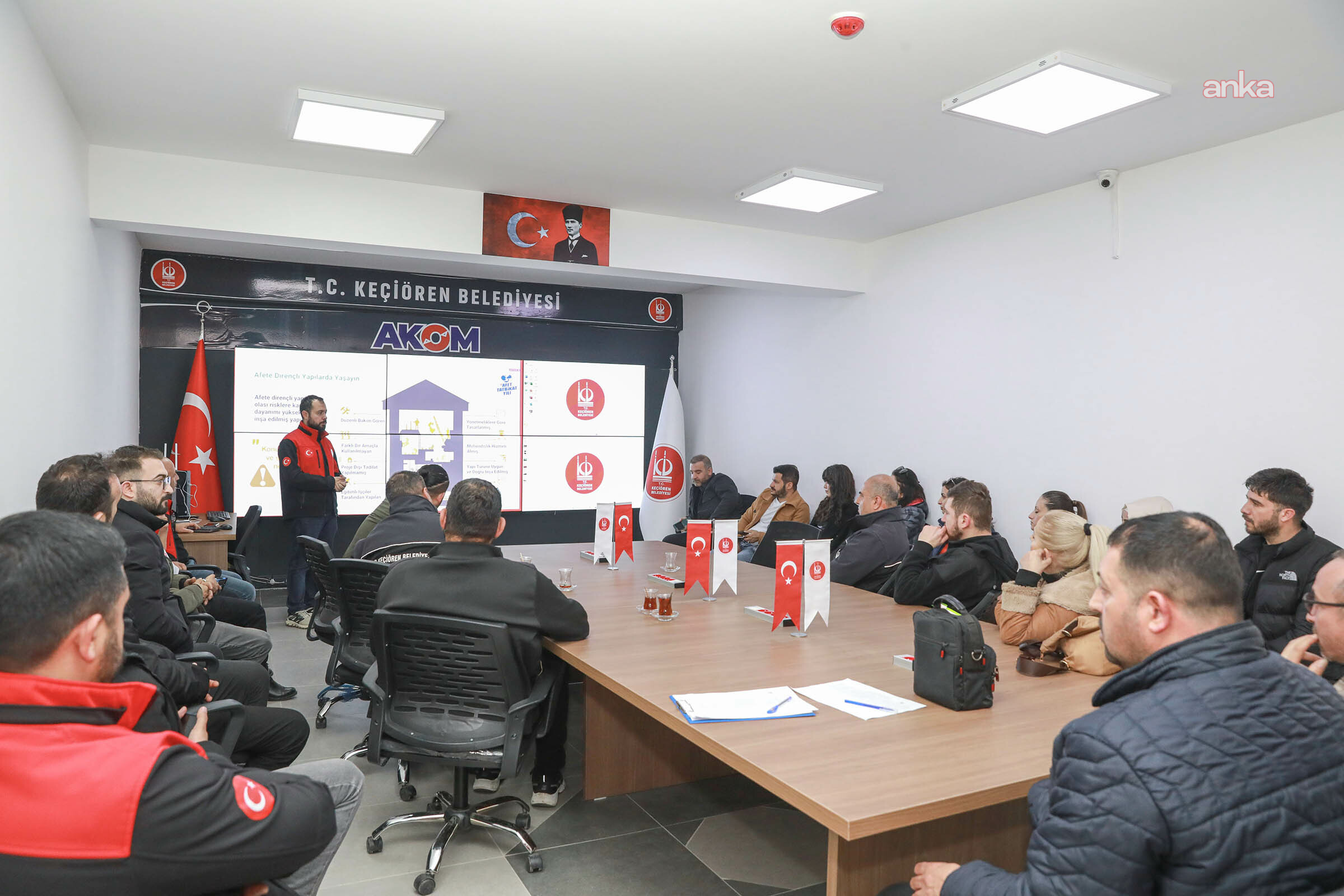 Keçiören Belediyesi'nden personele yangın söndürme eğitimi