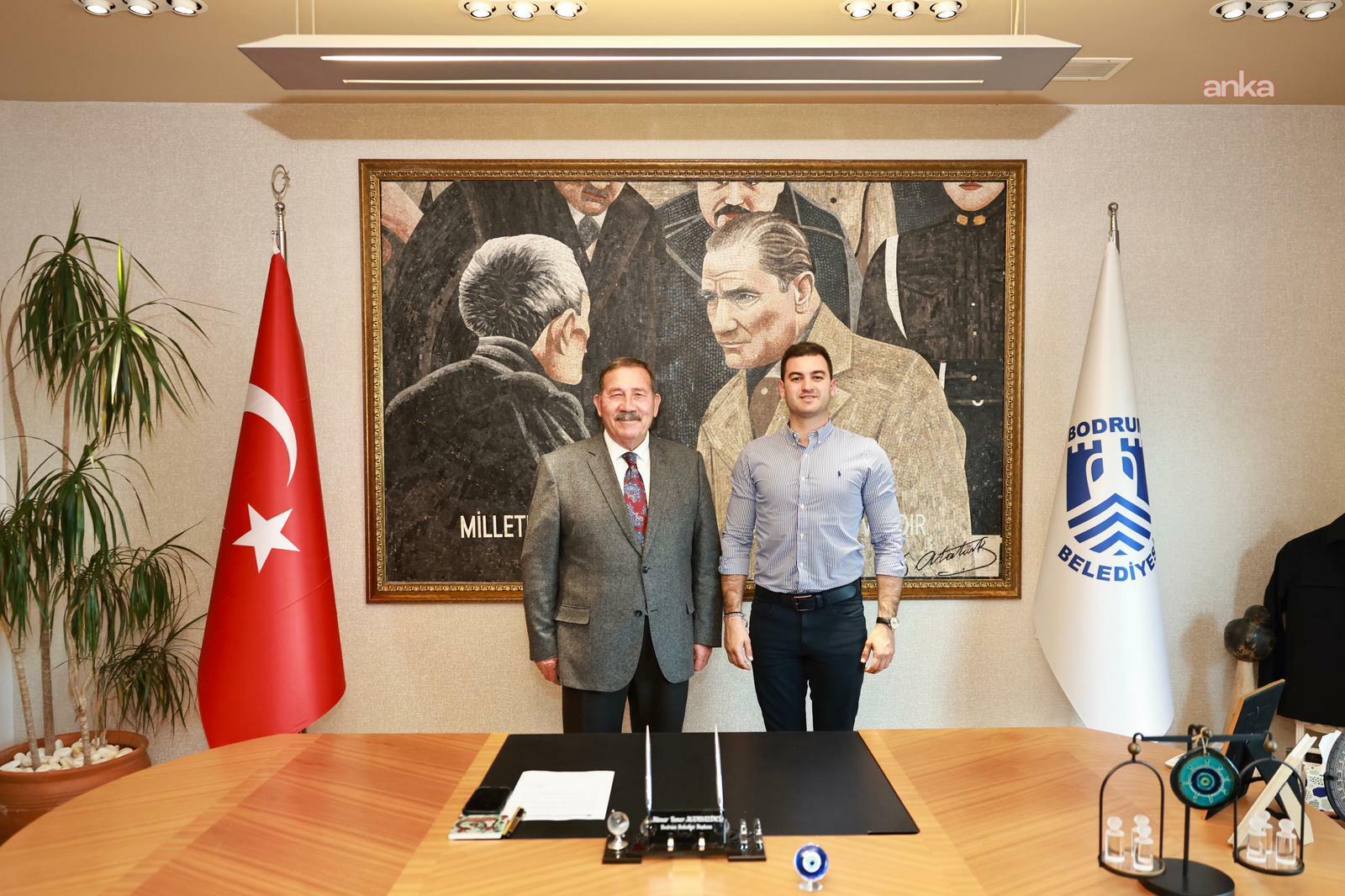 Milas Belediye Başkanı Topuz’dan Bodrum Belediye Başkanı Mandalinci’ye ziyaret