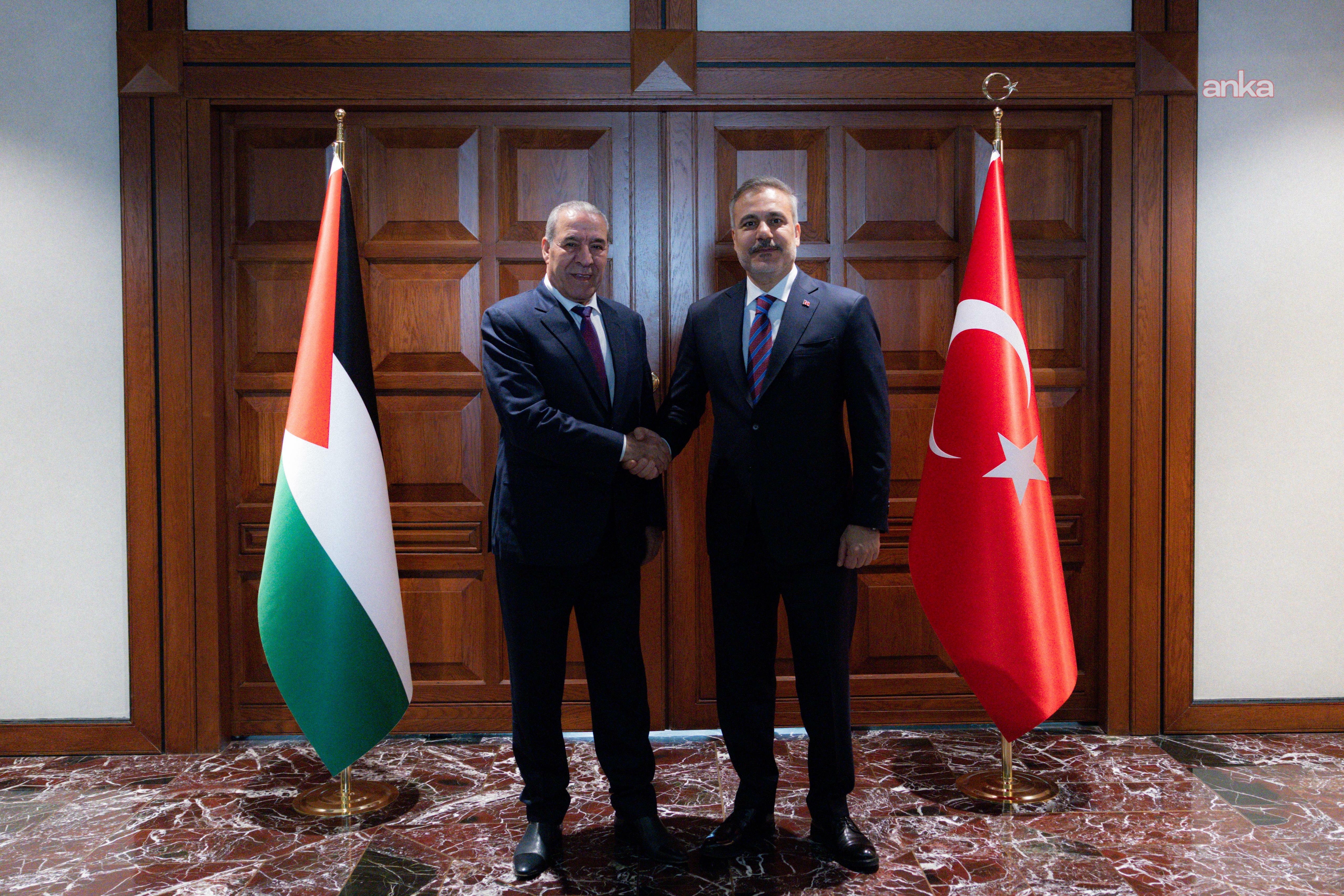 Dışişleri Bakanı Fidan, Filistin Devlet Başkan Yardımcısı Şeyh ile bir araya geldi