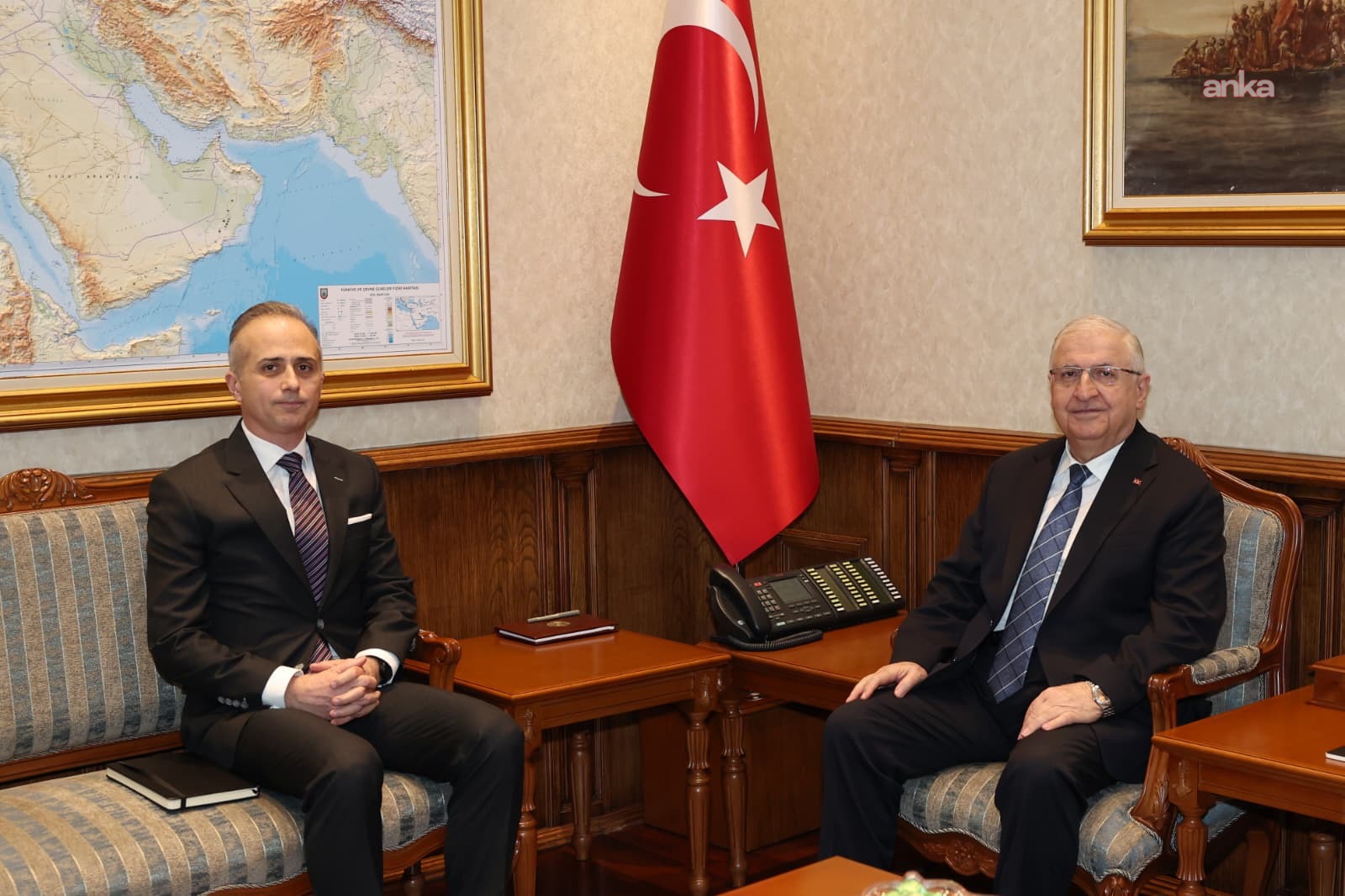 Bakan Güler, Tiran Büyükelçisi Erciyes'i kabul etti