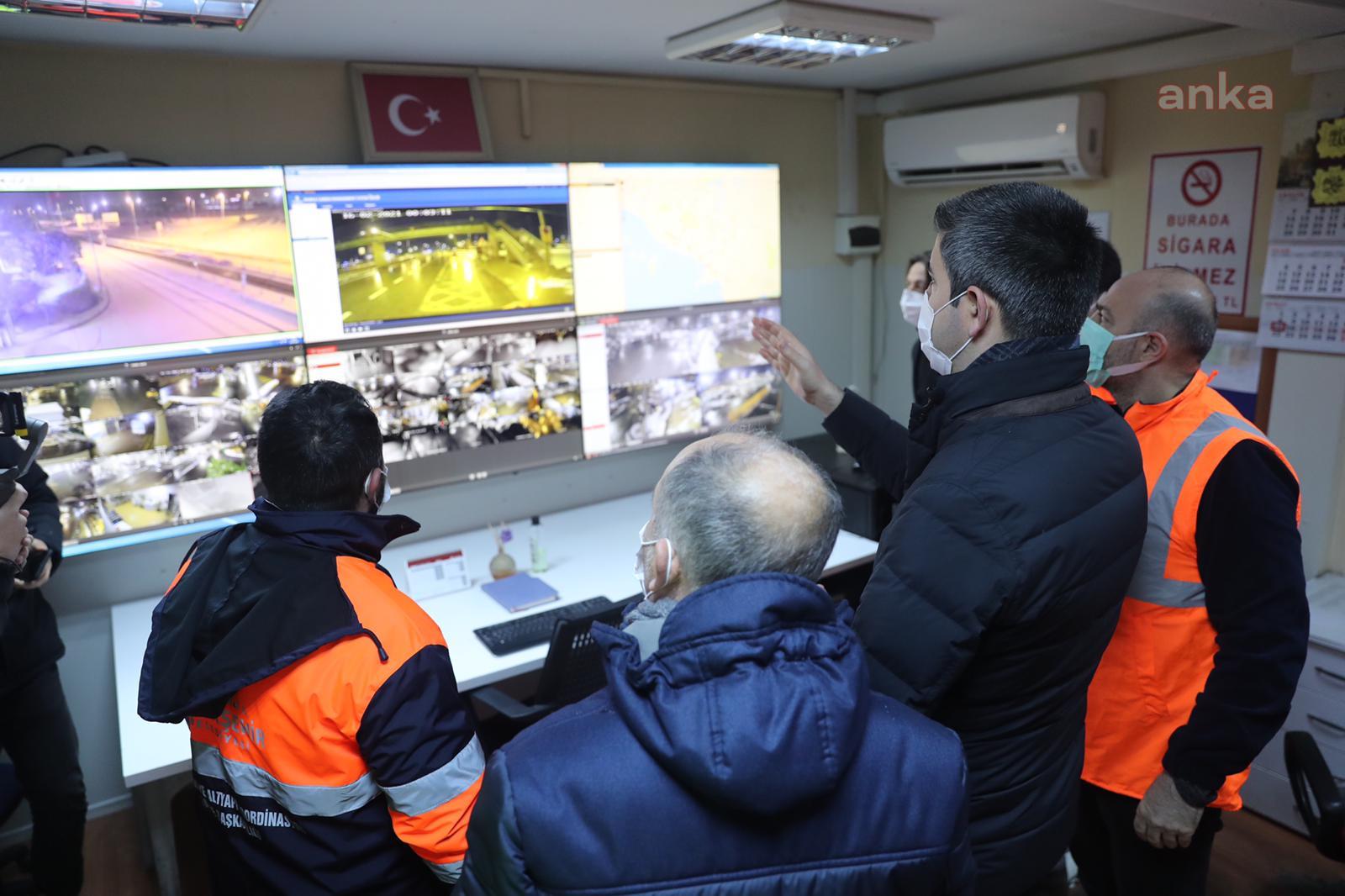 KARTAL BELEDİYE BAŞKANI YÜKSEL'DEN KARLA MÜCADELE TİMLERİNE GECE ZİYARETİ