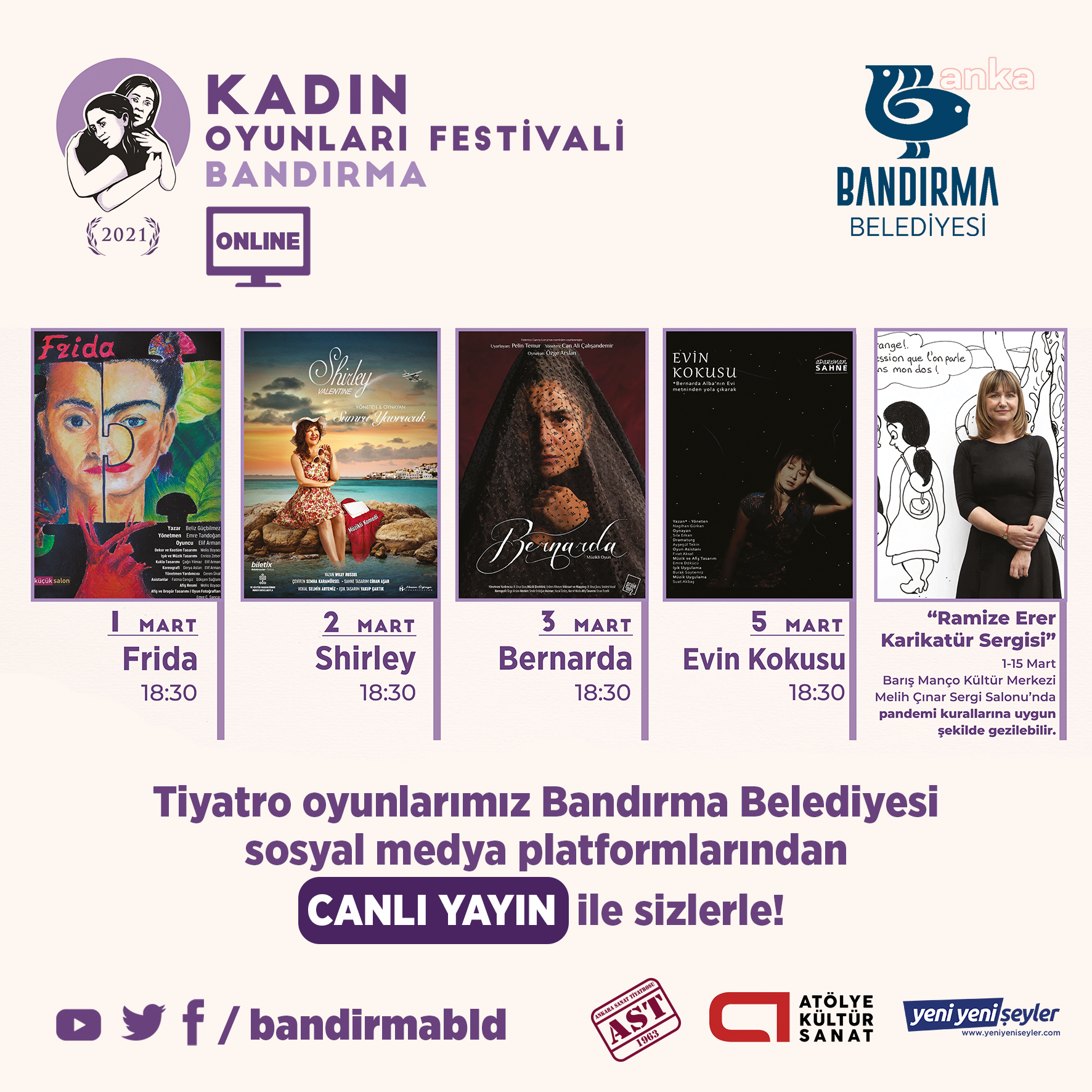BANDIRMA BELEDİYESİ'NDEN TİYATRO FESTİVALİ