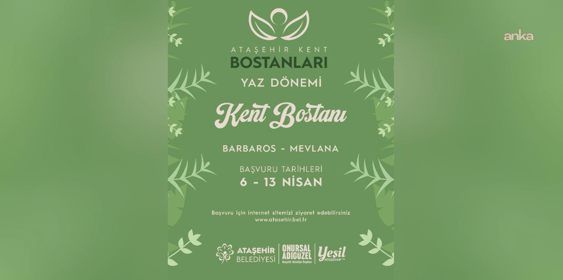 Ataşehir Kent Bostanları'nda yeni dönem başlıyor
