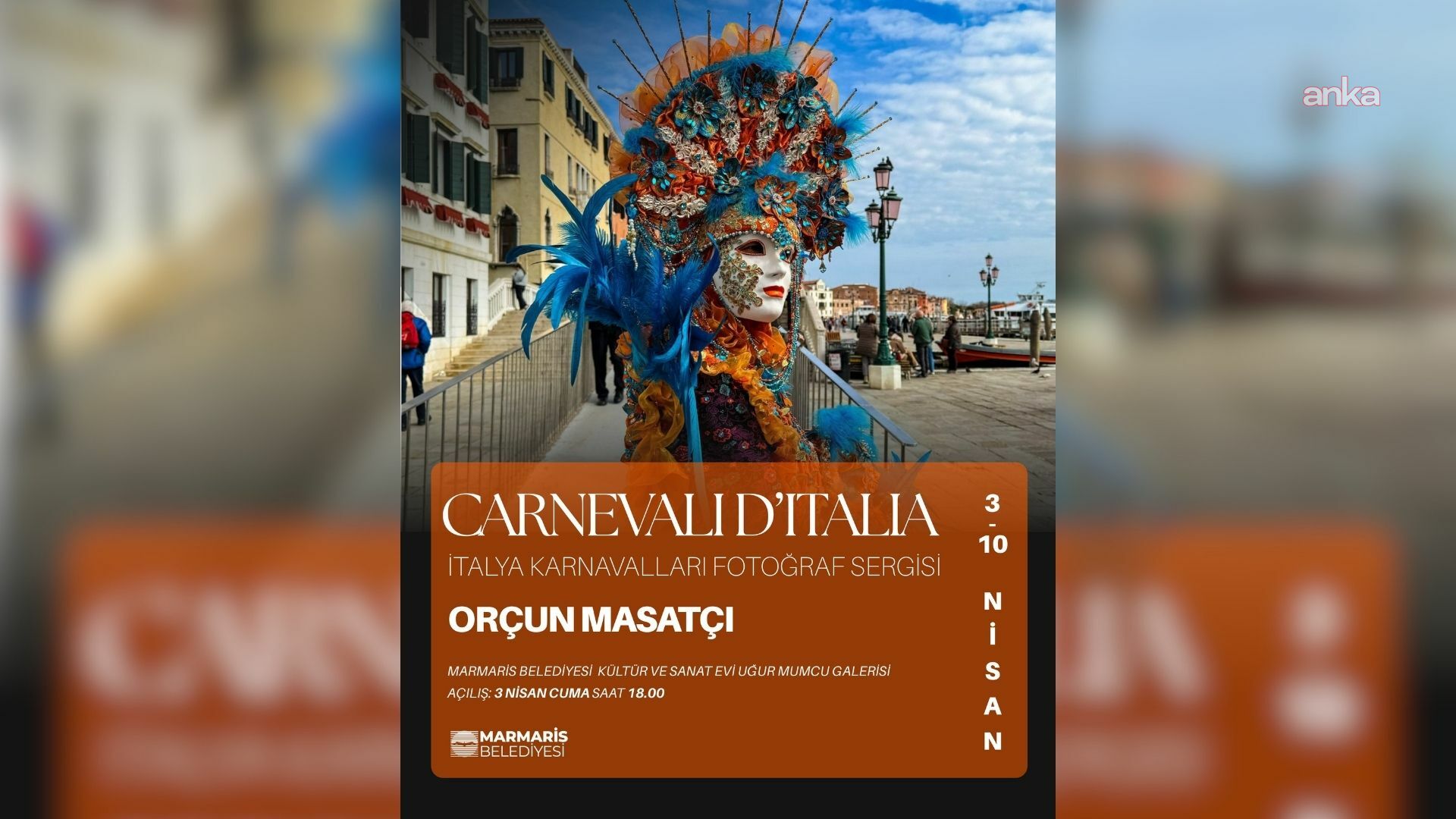 Marmaris, Orçun Masatçı’nın “Carnevali D’Italia” sergisine ev sahipliği yapacak