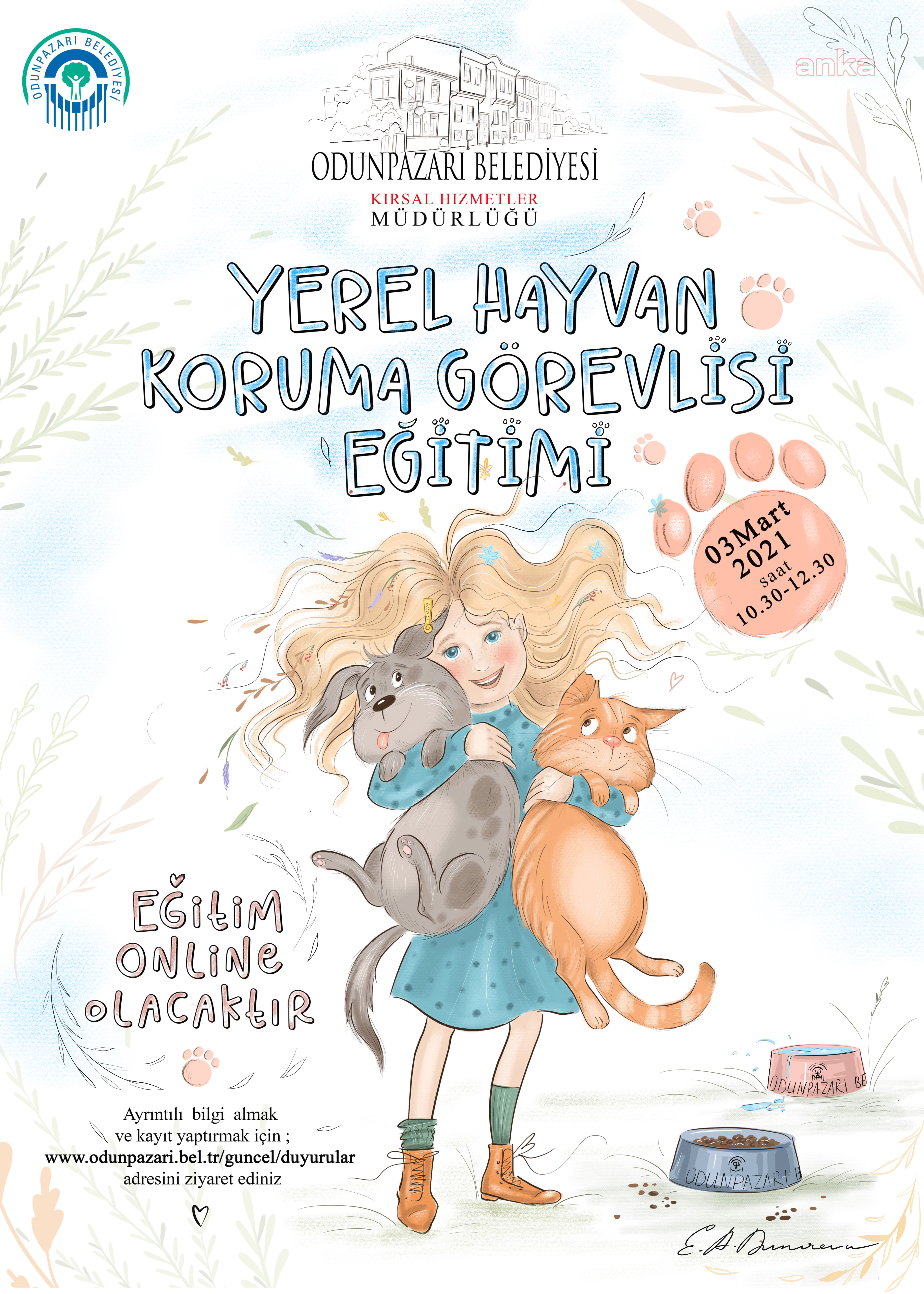 ODUNPAZARI BELEDİYESİ'NDEN "YEREL HAYVAN KORUMA GÖREVLİSİ" EĞİTİMİ