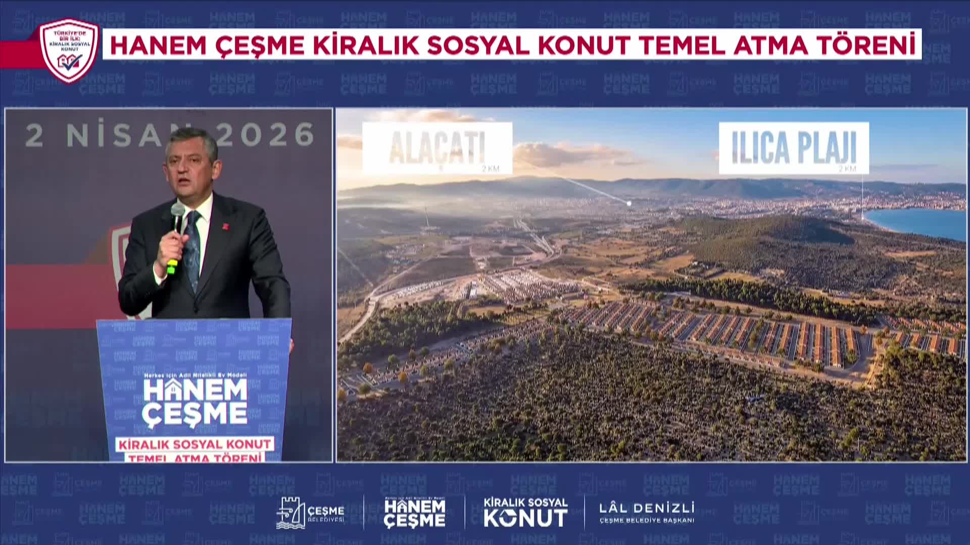 Hanem Çeşme Kiralık Sosyal Konut Projesi” temel atma töreni... Özgür Özel: Ucuz kiralık konut ve günü geldiğinde bedava ulaşım için AK Parti’den kaçının, CHP’yi seçin…Türkiye, sosyal demokratlar tarafından yönetilmeli