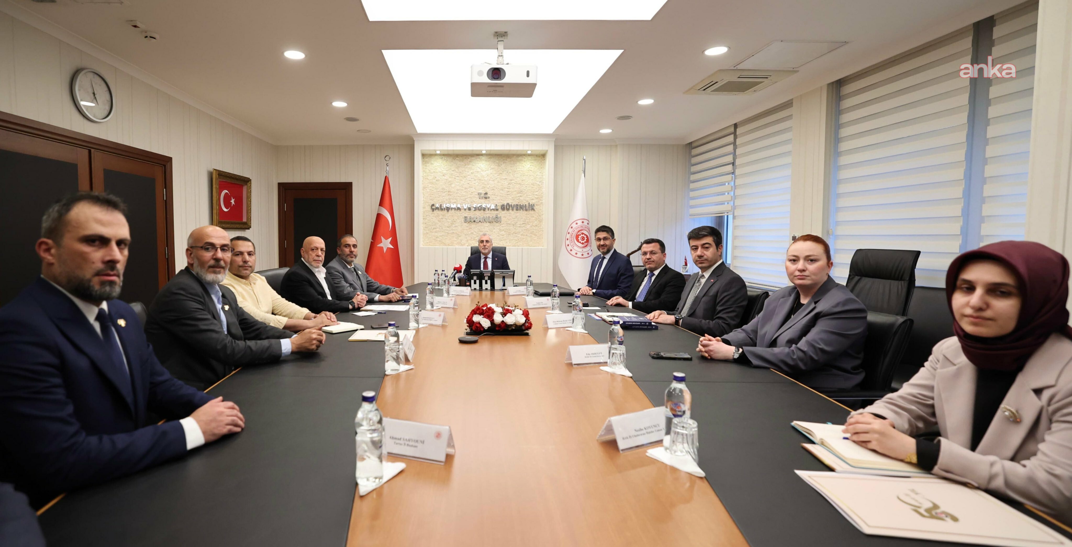 Çalışma Bakanı Işıkhan, Suriye İşçi Sendikaları Konfederasyonu Başkanı ile bir araya geldi