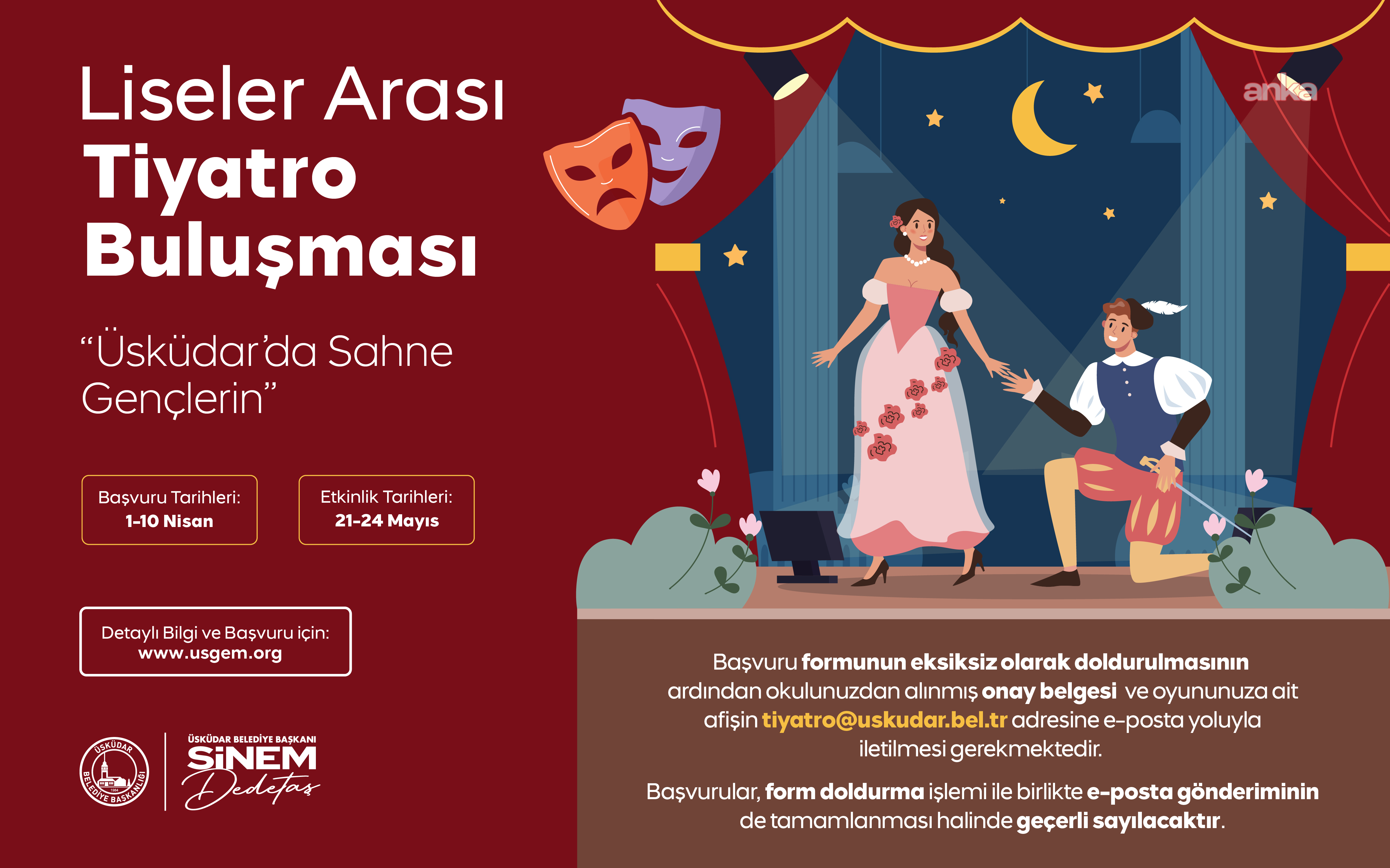 “Üsküdar’da Sahne Gençlerin” tiyatro buluşması başlıyor