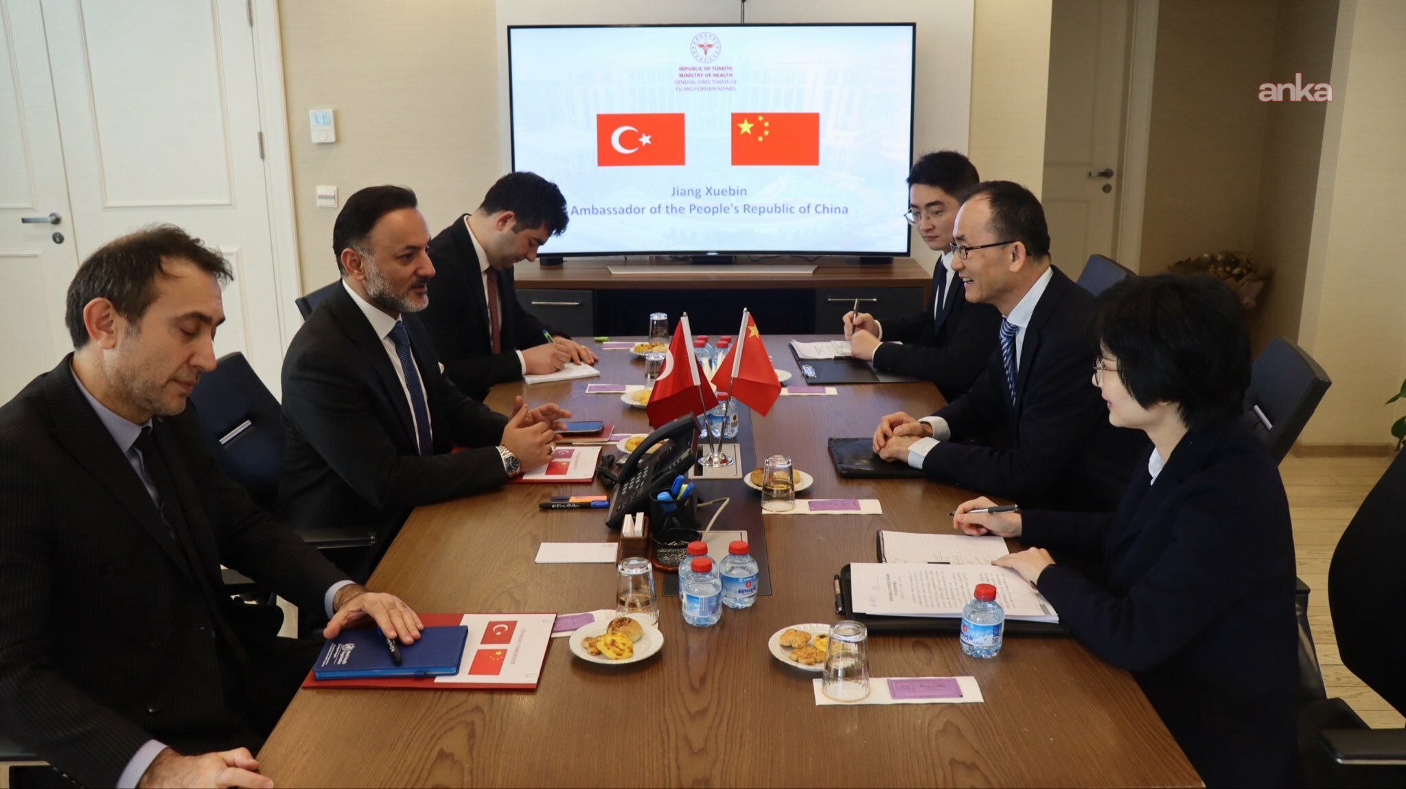 Sağlık Bakanlığı AB ve Dış İlişkiler Genel Müdürü Biten, Çin Halk Cumhuriyeti Ankara Büyükelçisi Xuebin ile görüştü