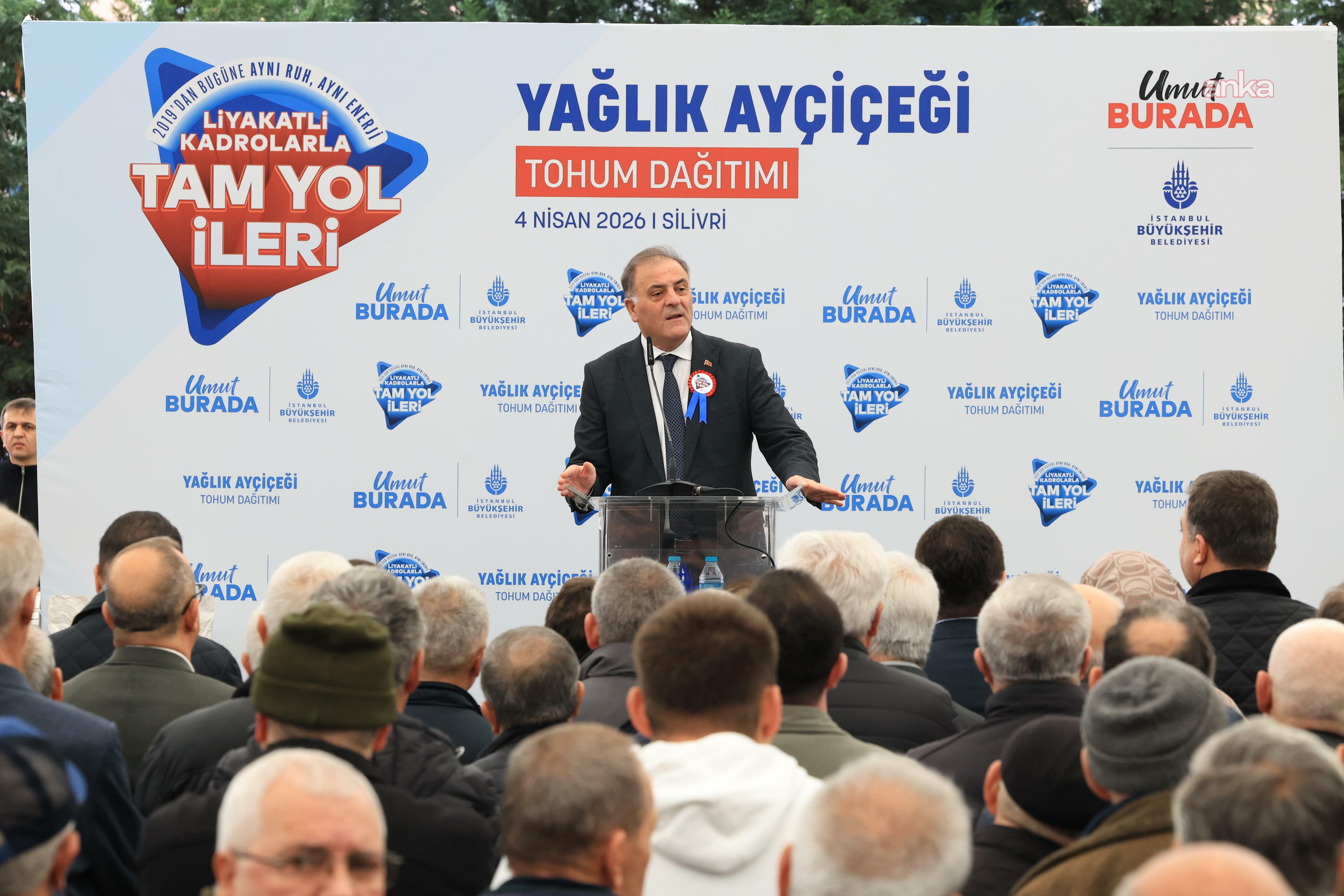Nuri Aslan, Silivri'de Yağlık Ayçiçeği Tohumu dağıtım töreninde Bozbey'in tutuklanmasına tepki gösterdi: “Kimi tutuklarsanız tutuklayın halkçı belediyecilik iş başında"