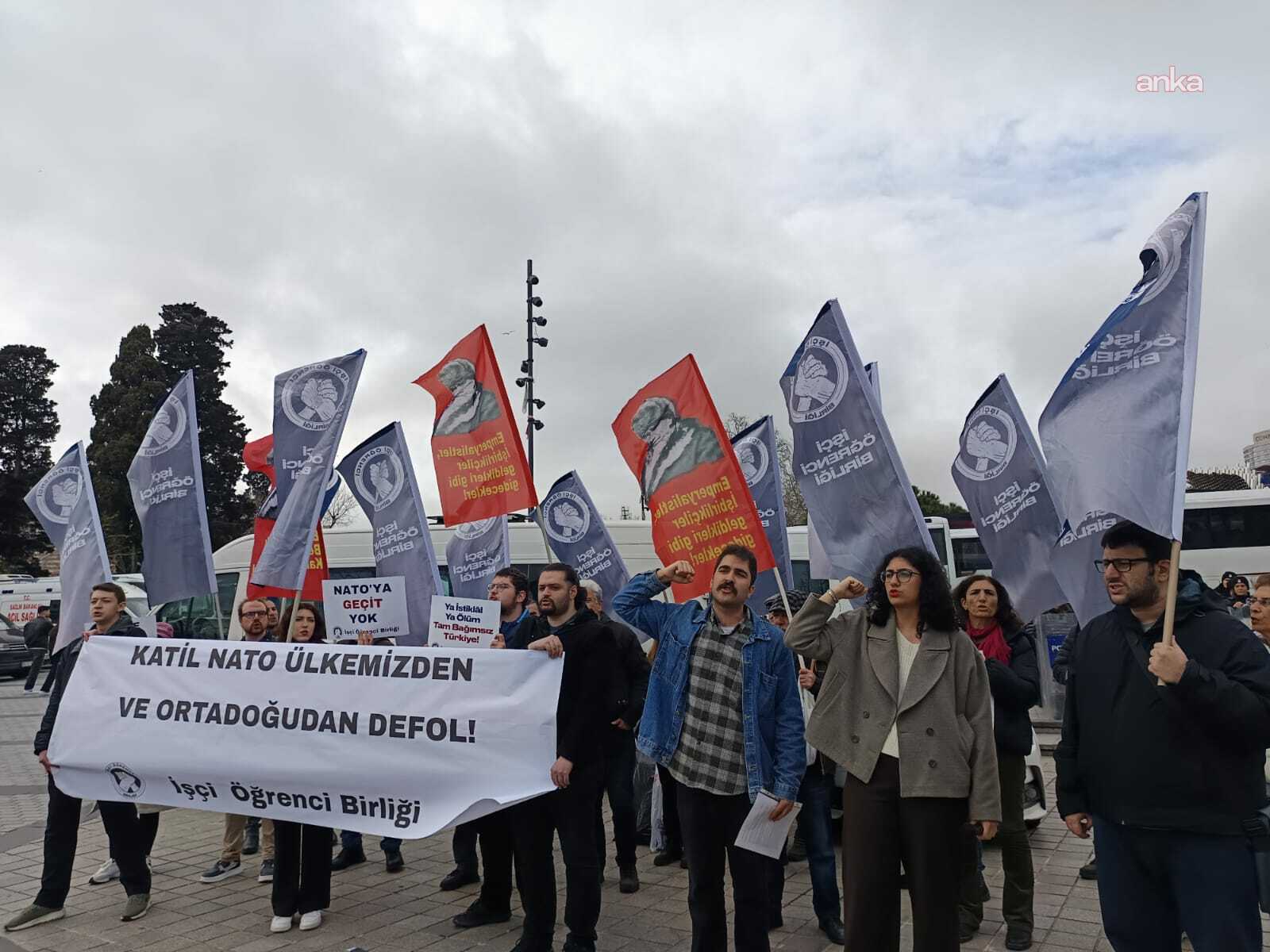 İşçi Öğrenci Birliği'nden "NATO" protestosu: "Bu halk, tarih boyunca boyun eğmemiştir, bugün de eğmeyecektir"