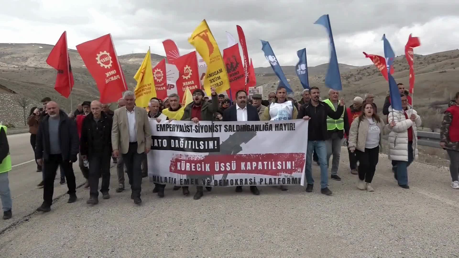 Kürecik’te "NATO" protestosu: “Emperyalist siyonist saldırganlığa hayır, Kürecik Üssü kapatılsın”