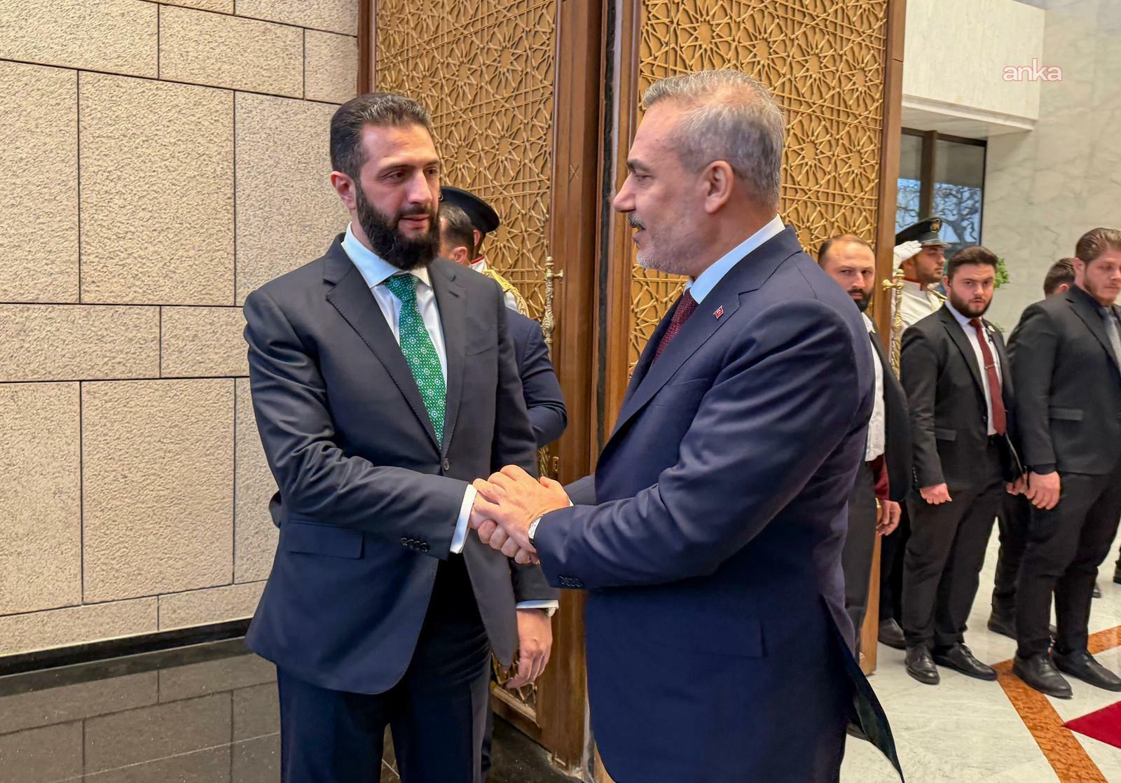 Suriye Cumhurbaşkanı Şara, Hakan Fidan'ı kabul etti