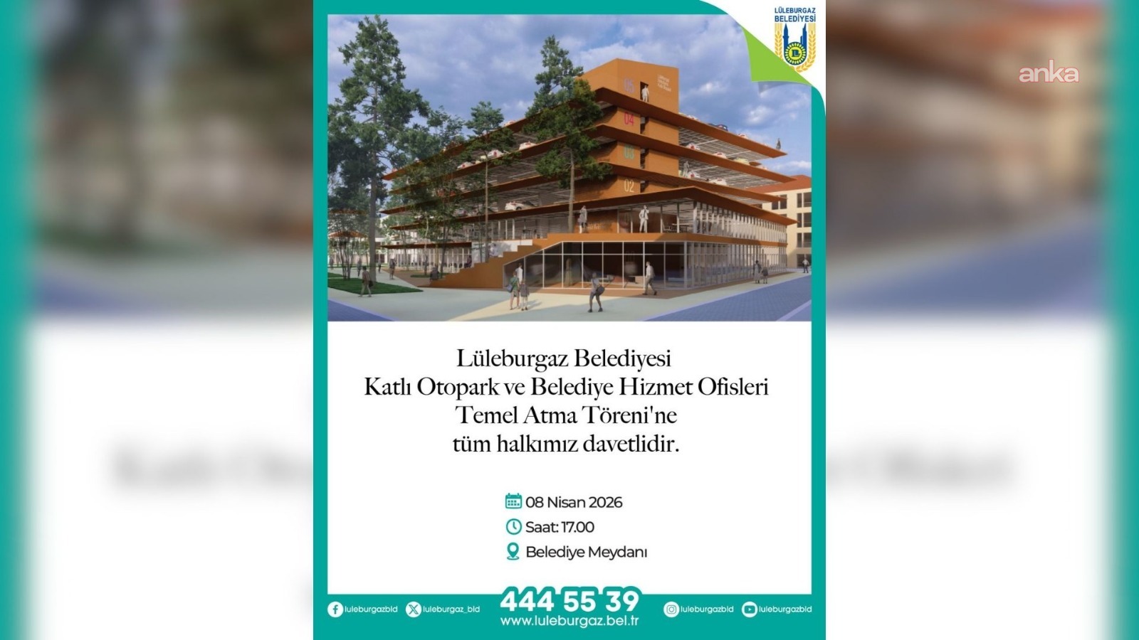 Lüleburgaz'da Katlı Otopark ve Belediye Hizmet Ofisleri’nin temeli atılıyor