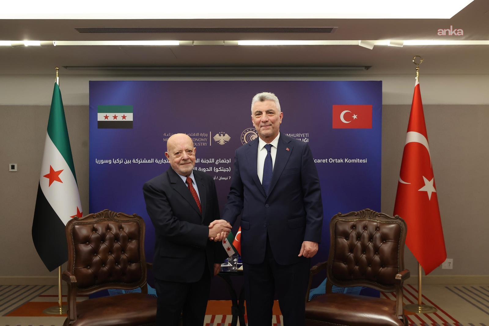 Bakan Bolat, Suriye Ticaret ve Sanayi Bakanı Nidal el-Şa’ar ile bir araya geldi