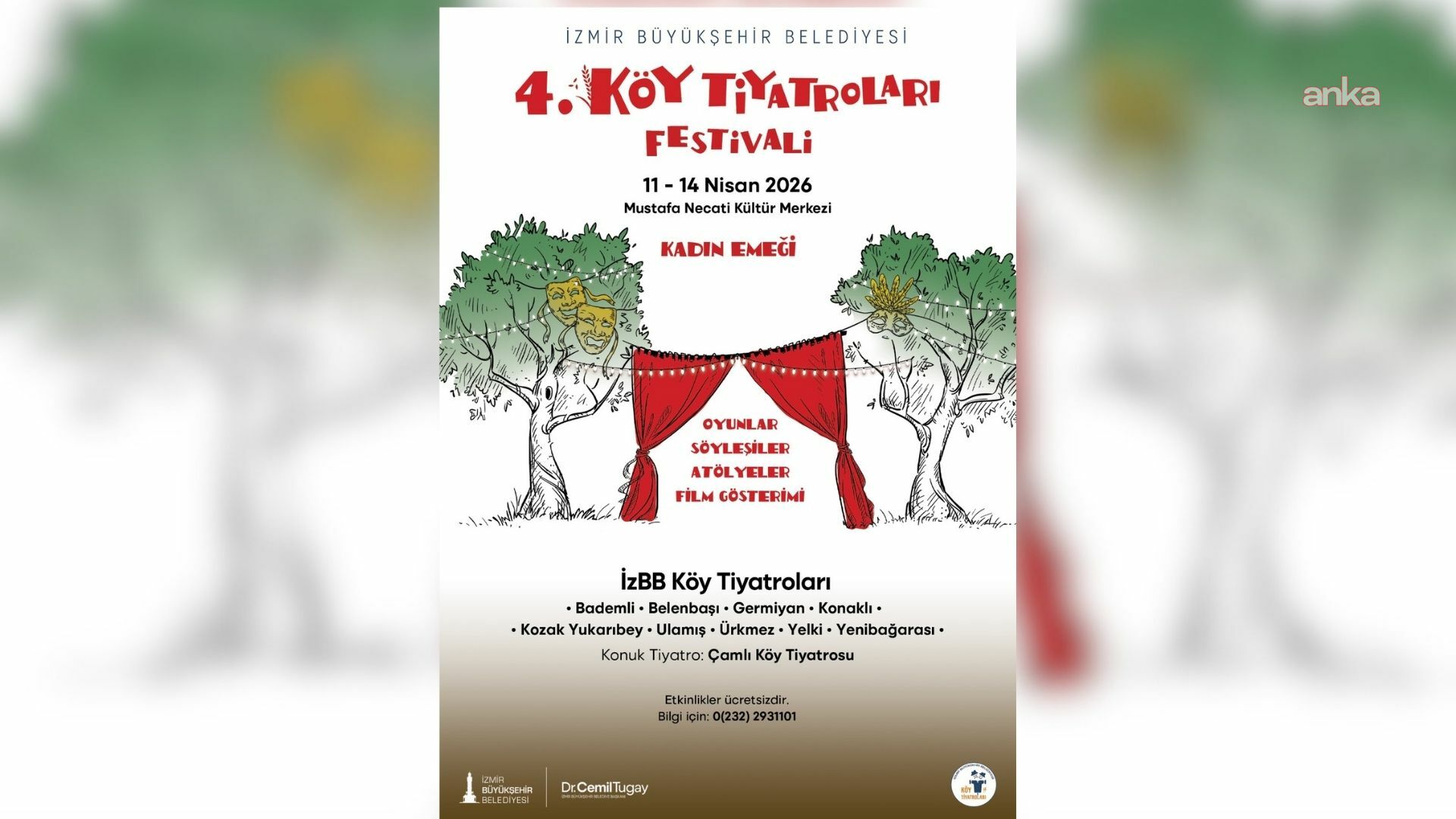 İzmir'de düzenlenecek "4. Köy Tiyatroları Festivali" için geri sayım başladı