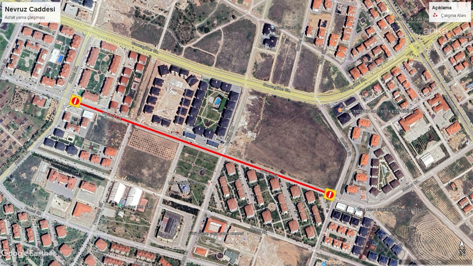 Eskişehir Büyükşehir Belediyesi'nden 2 caddede asfalt çalışması